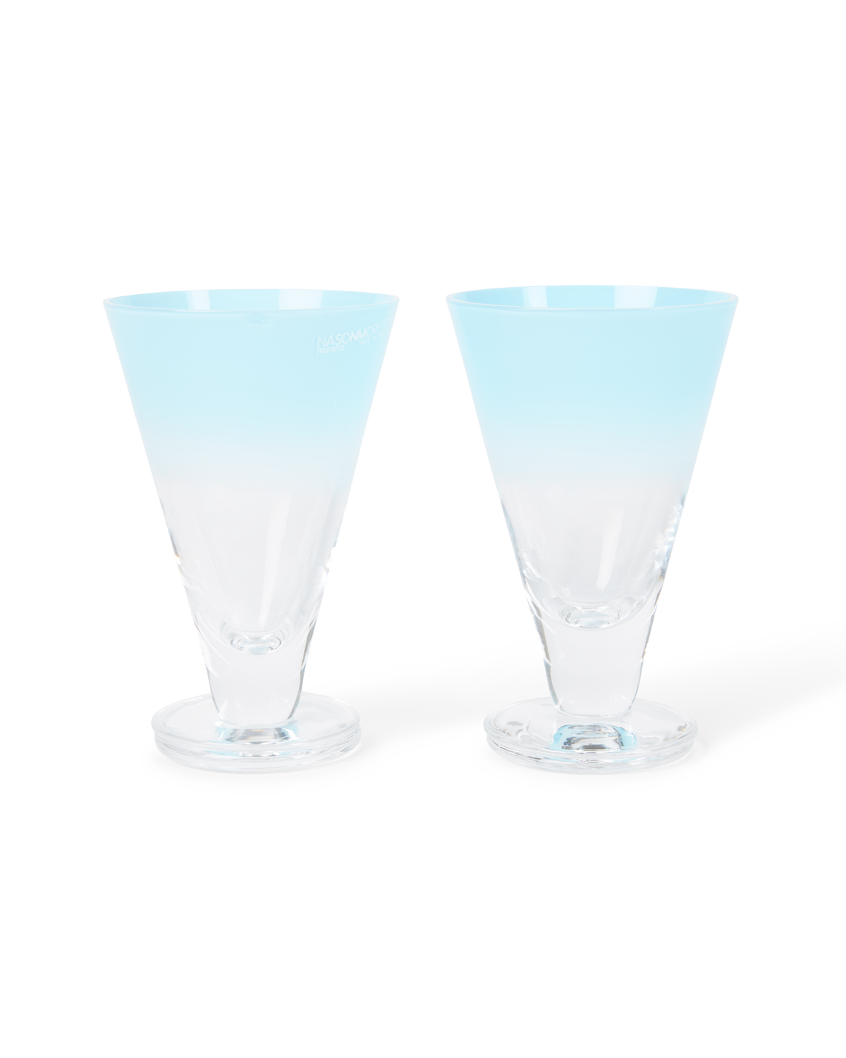 Large Gradient Stemmed Glass Set of 2