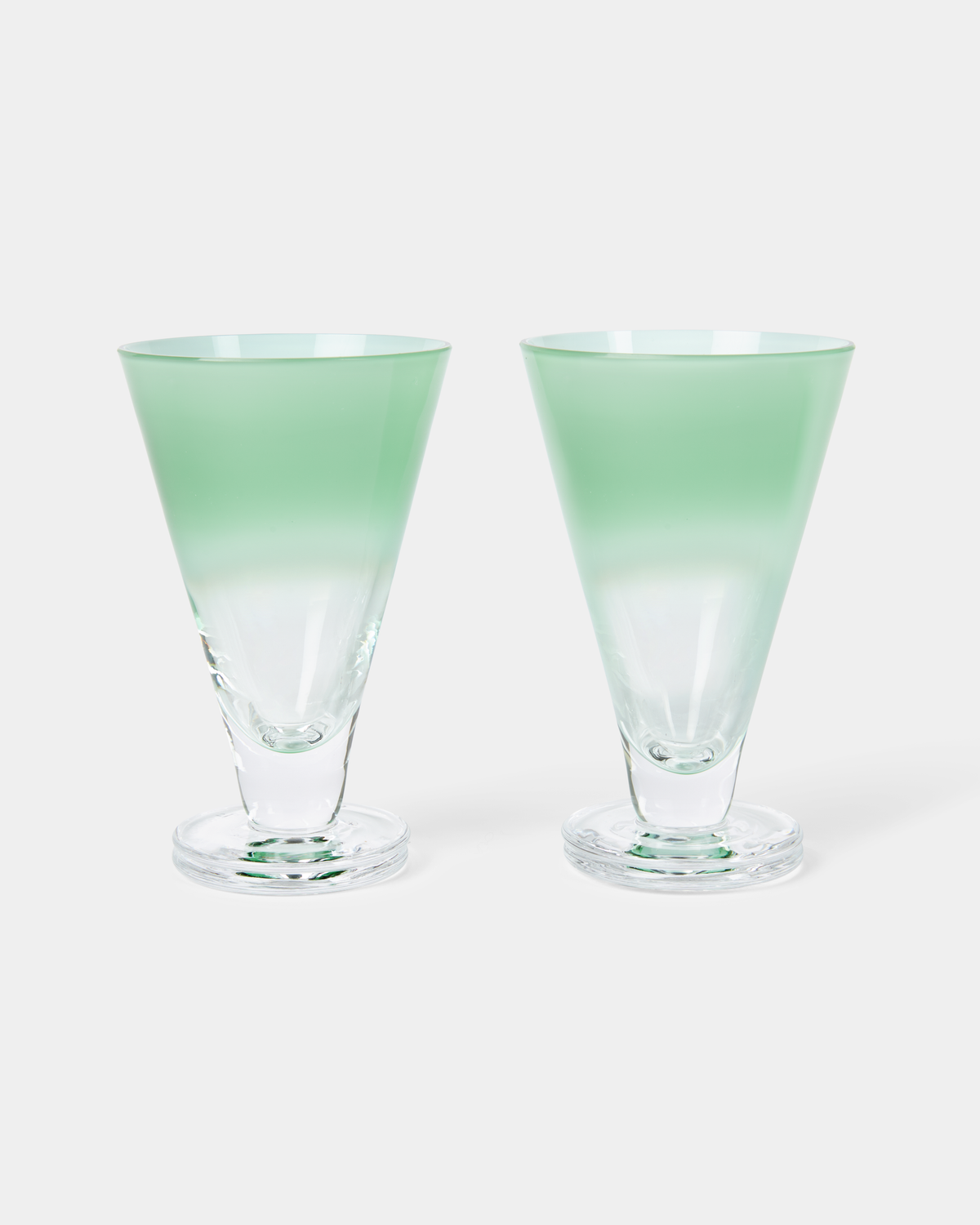 Large Gradient Stemmed Glass Set of 2