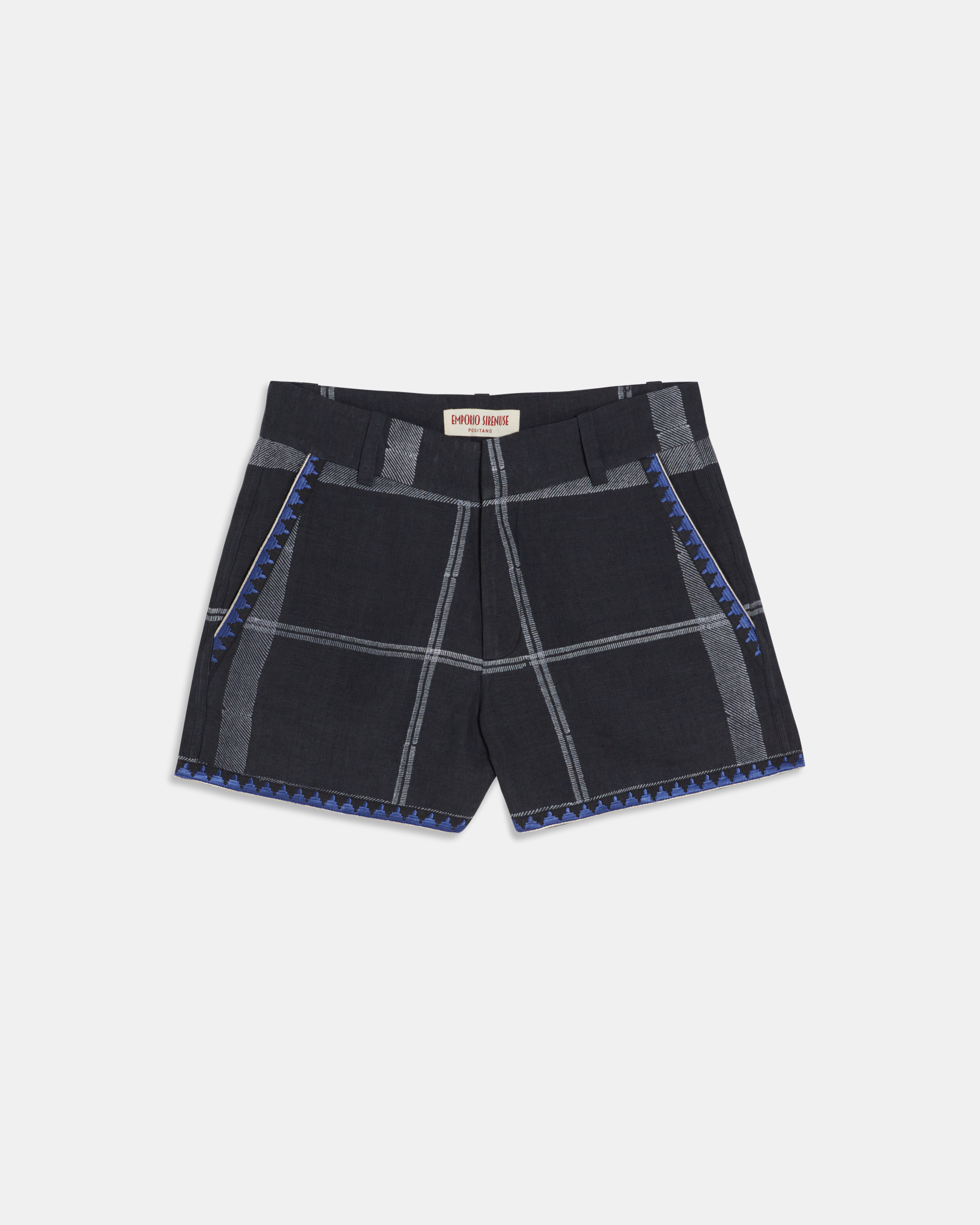 Shorts Kantha Check Shorts Indigo
