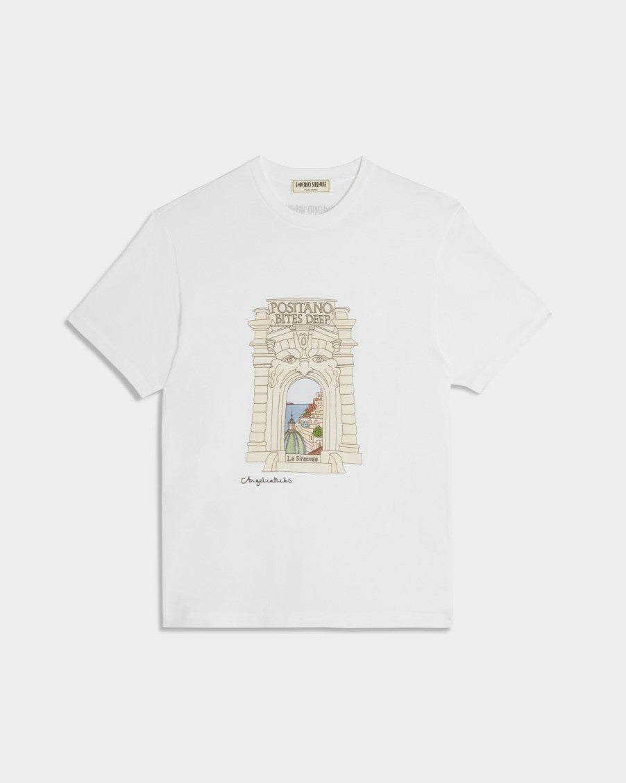 The Angelica Hicks 'Positano Bites Deep' T-Shirt White