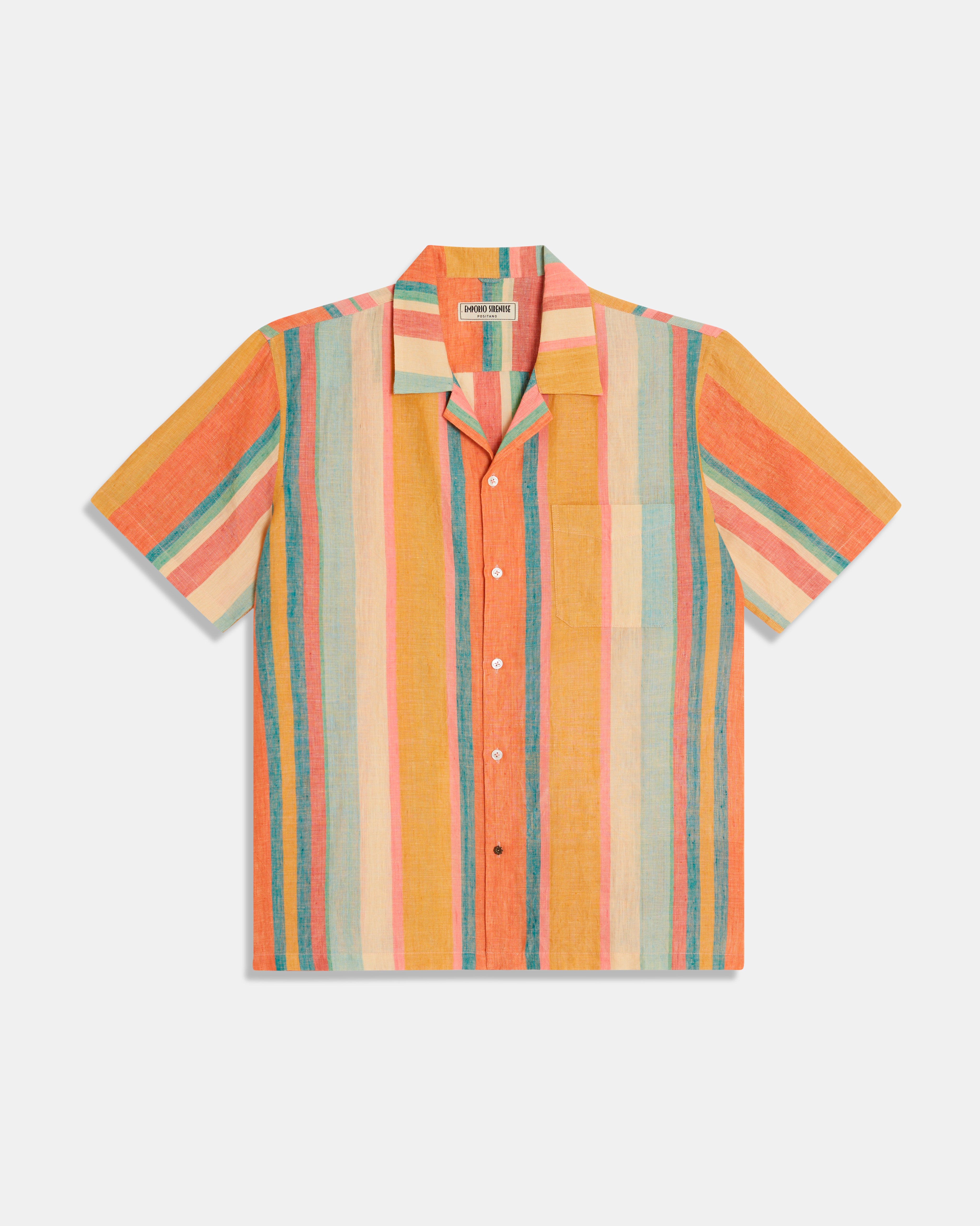 Rainbow Linen Hawaiian Shirt