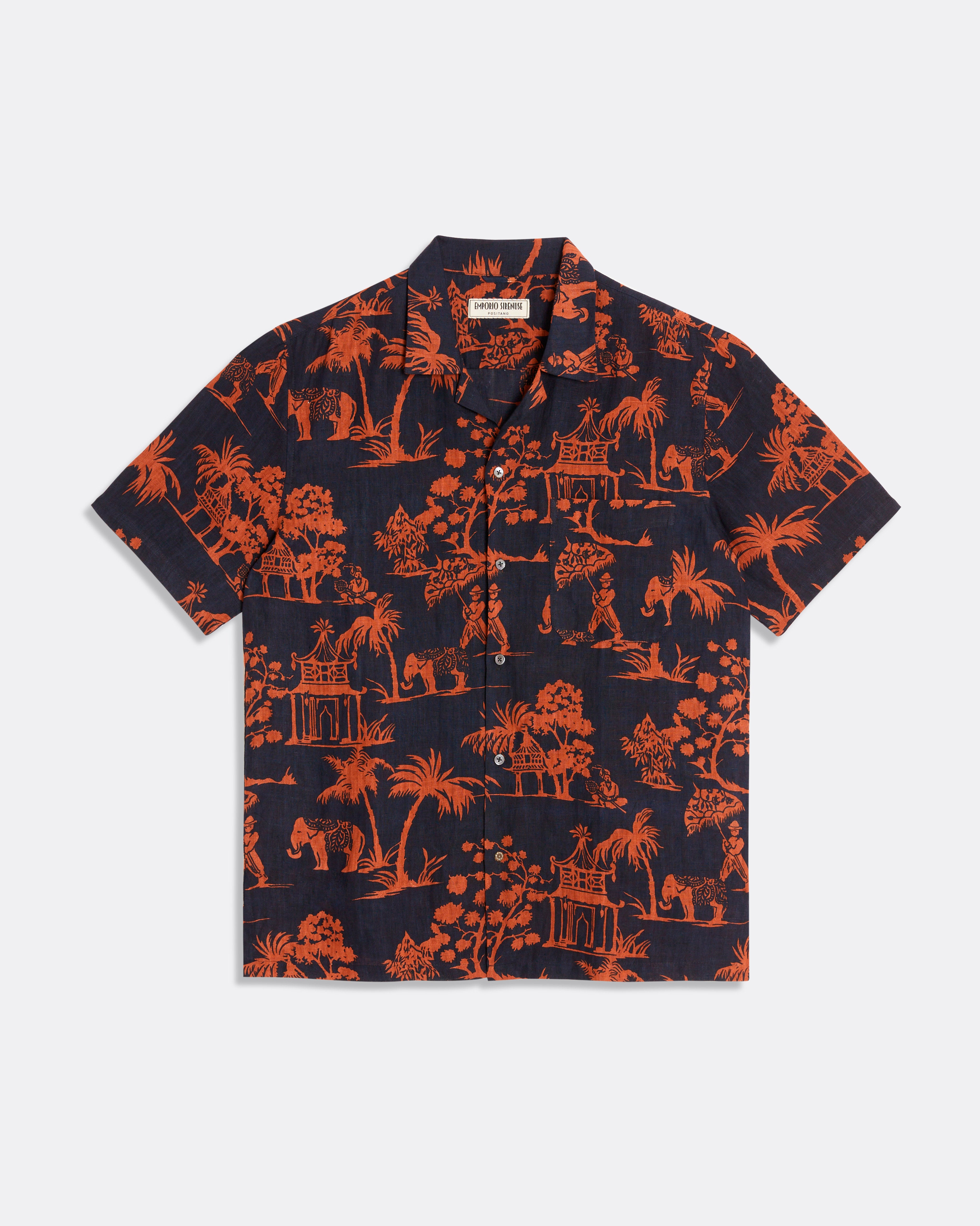 Silk Road Linen Hawaiian Shirt