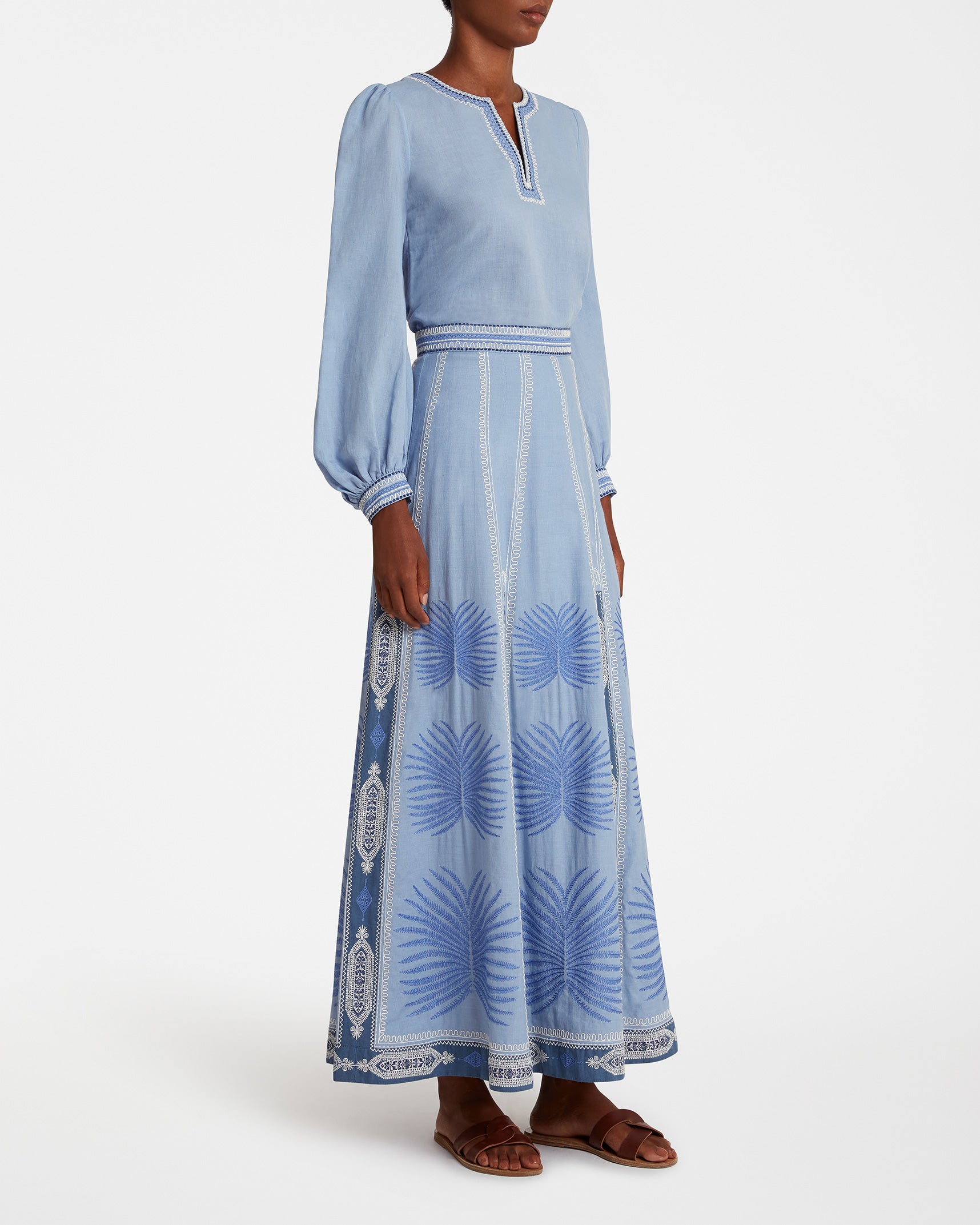 Camille Skirt with Chios Embroidery