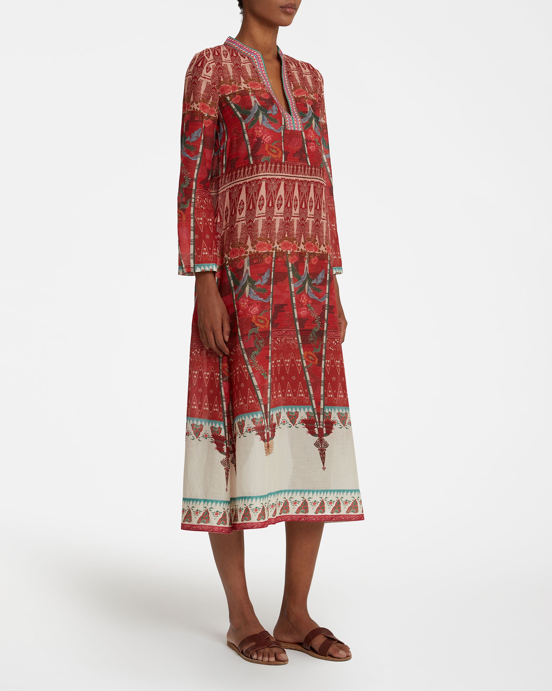 Giada Caftan in Saladin Print