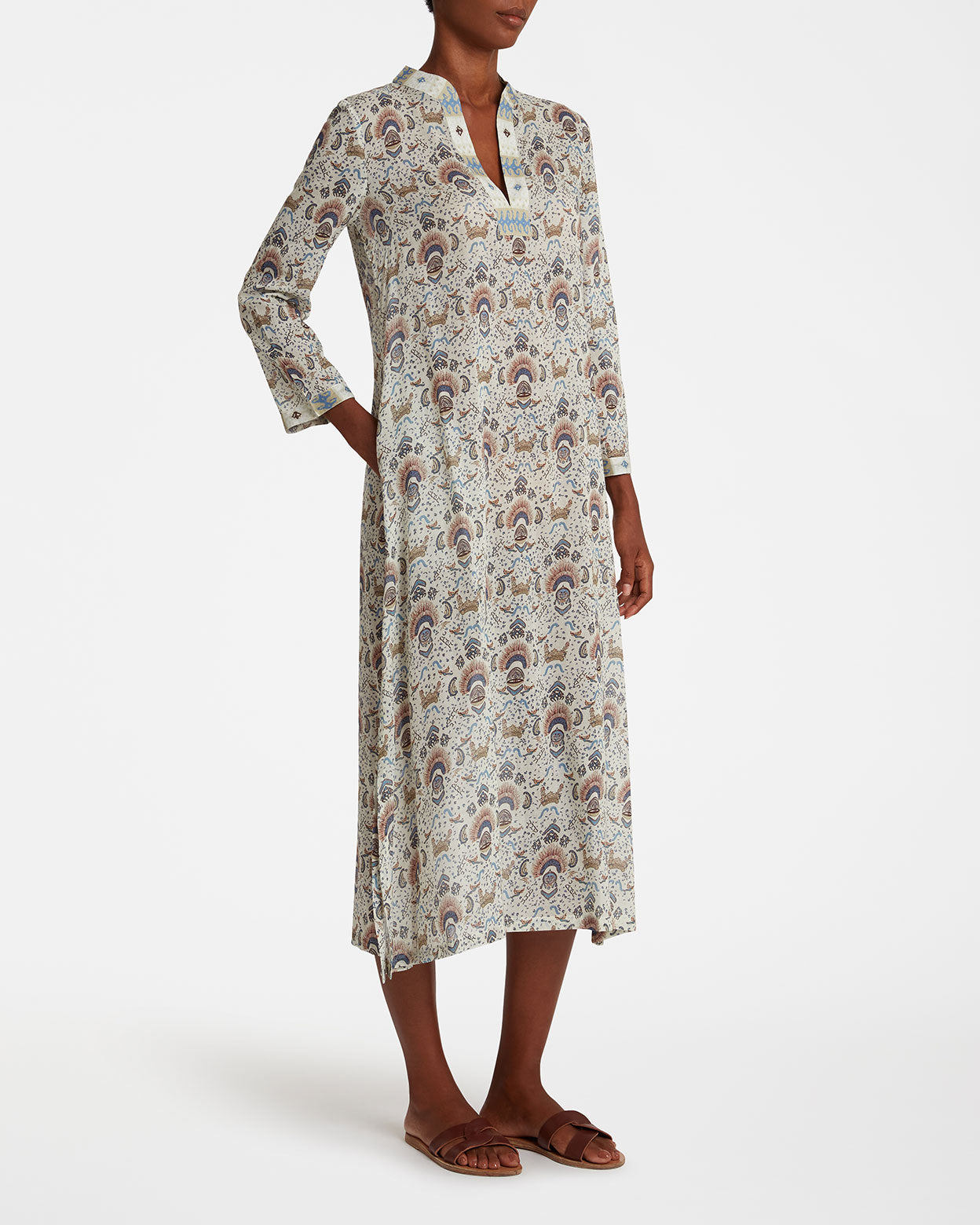 Giada Caftan in Batik Print