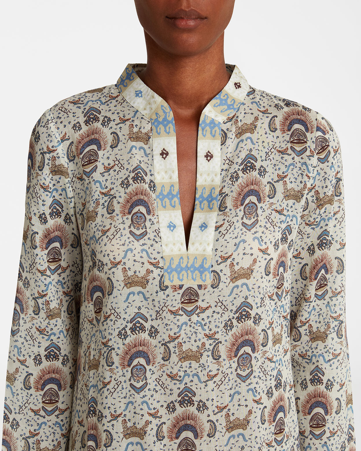 Giada Caftan in Batik Print