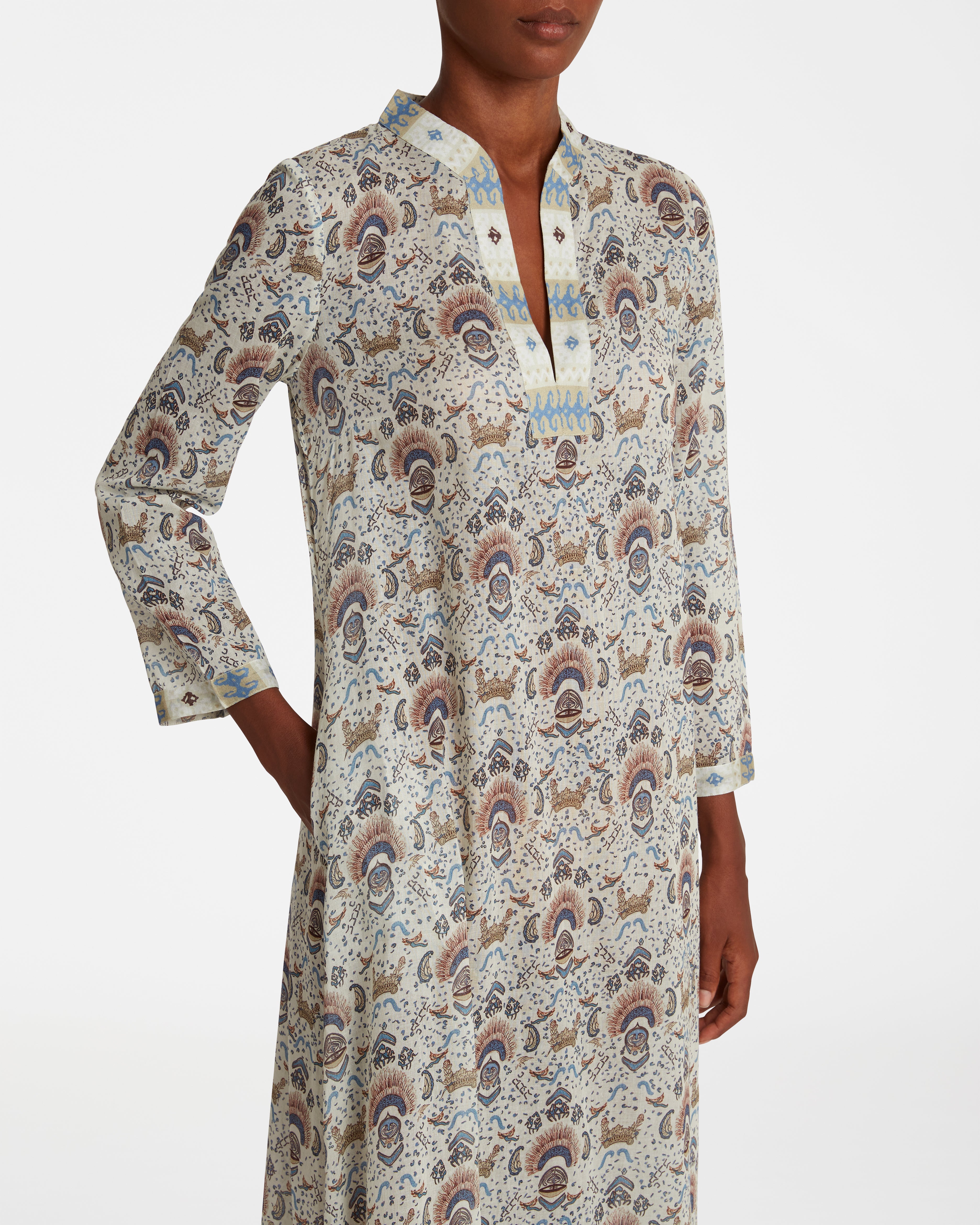Giada Caftan in Batik Print