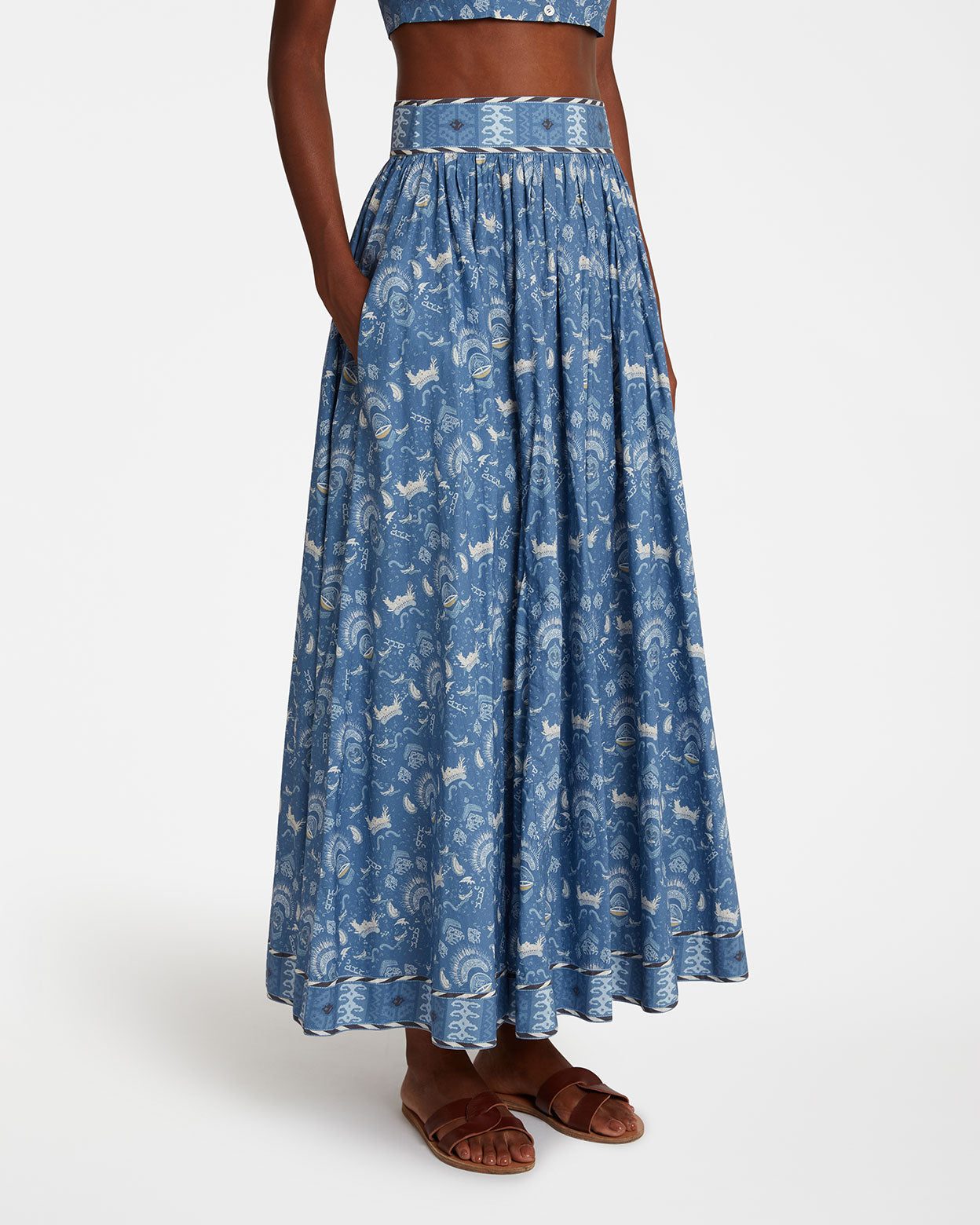 Ombretta Skirt in Batik Print