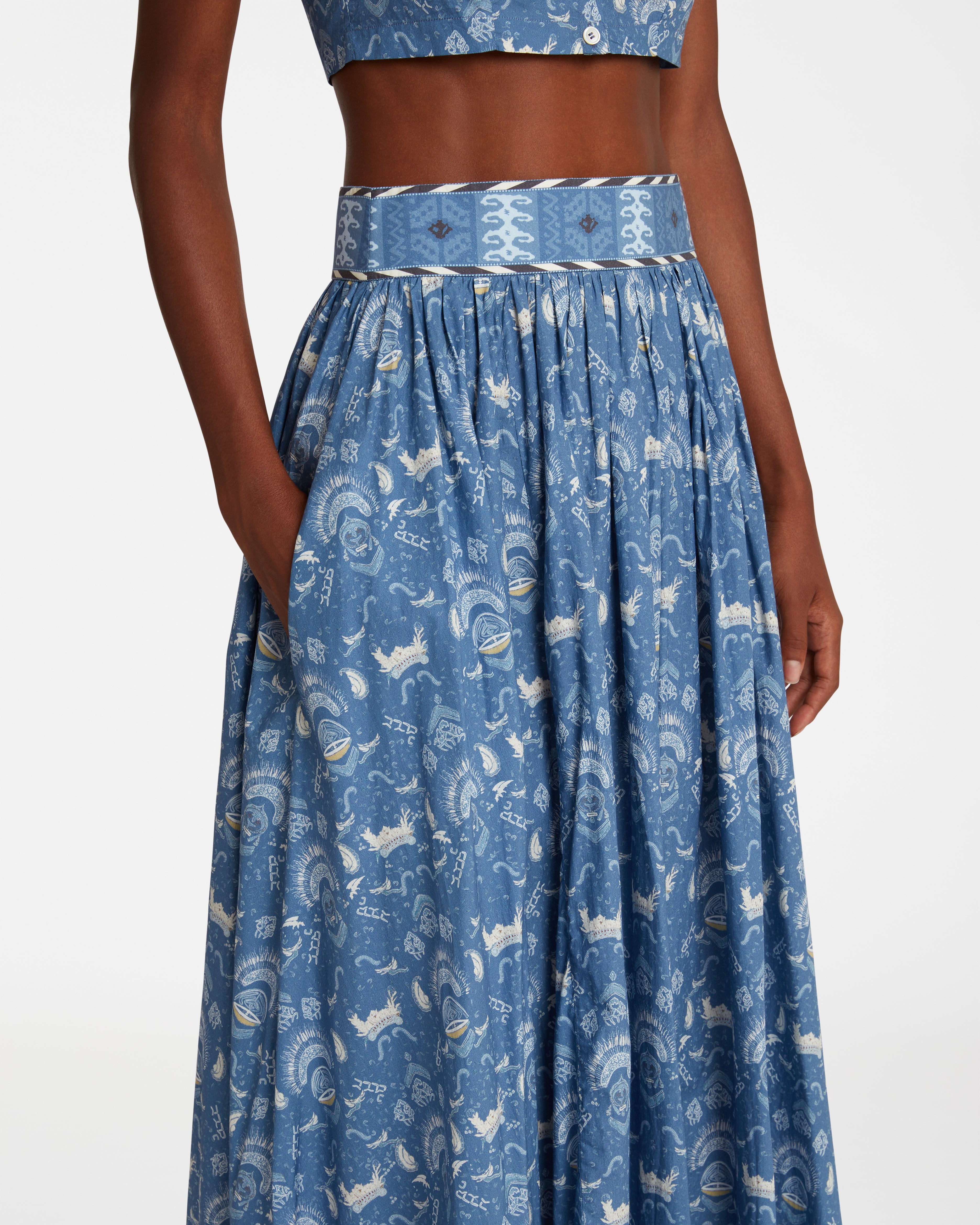 Ombretta Skirt in Batik Print