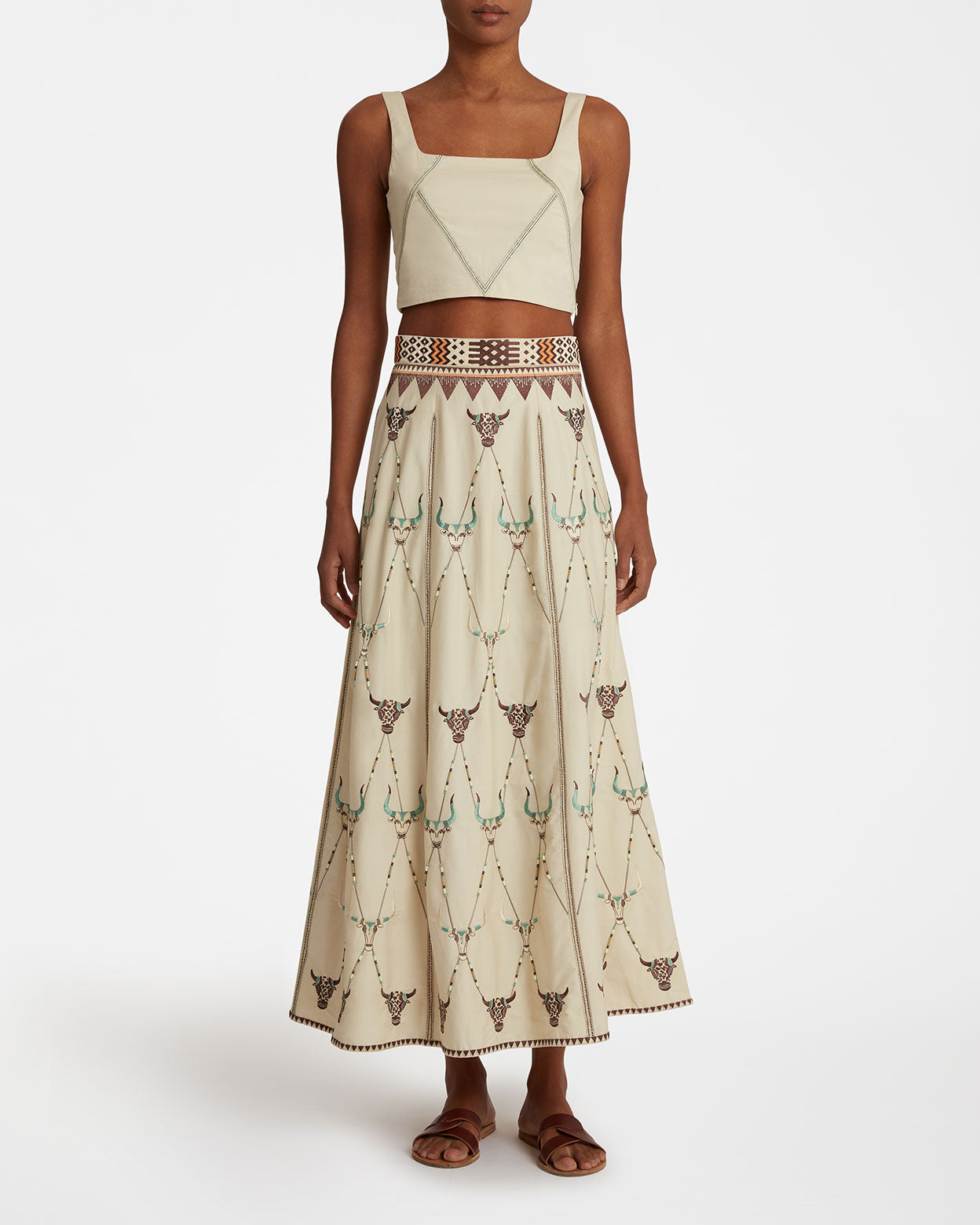 Cindarella Top with Sacred Bulls Embroidery