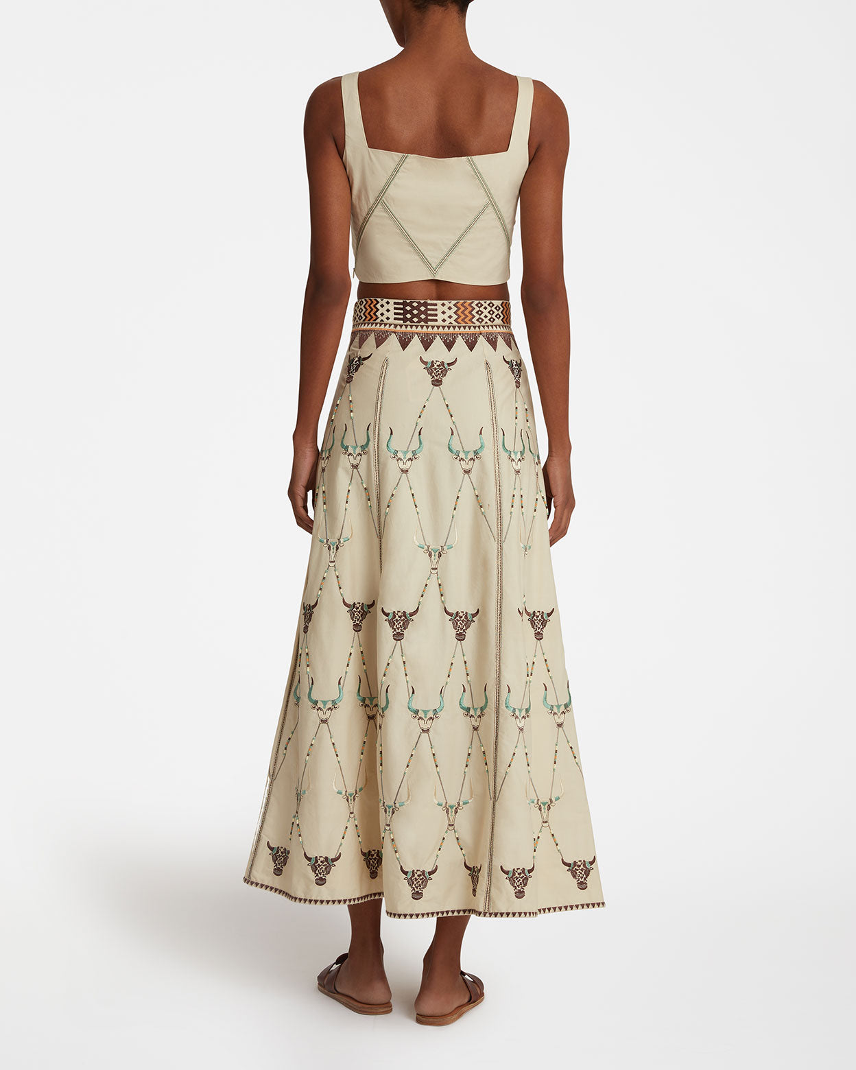 Cindarella Top with Sacred Bulls Embroidery