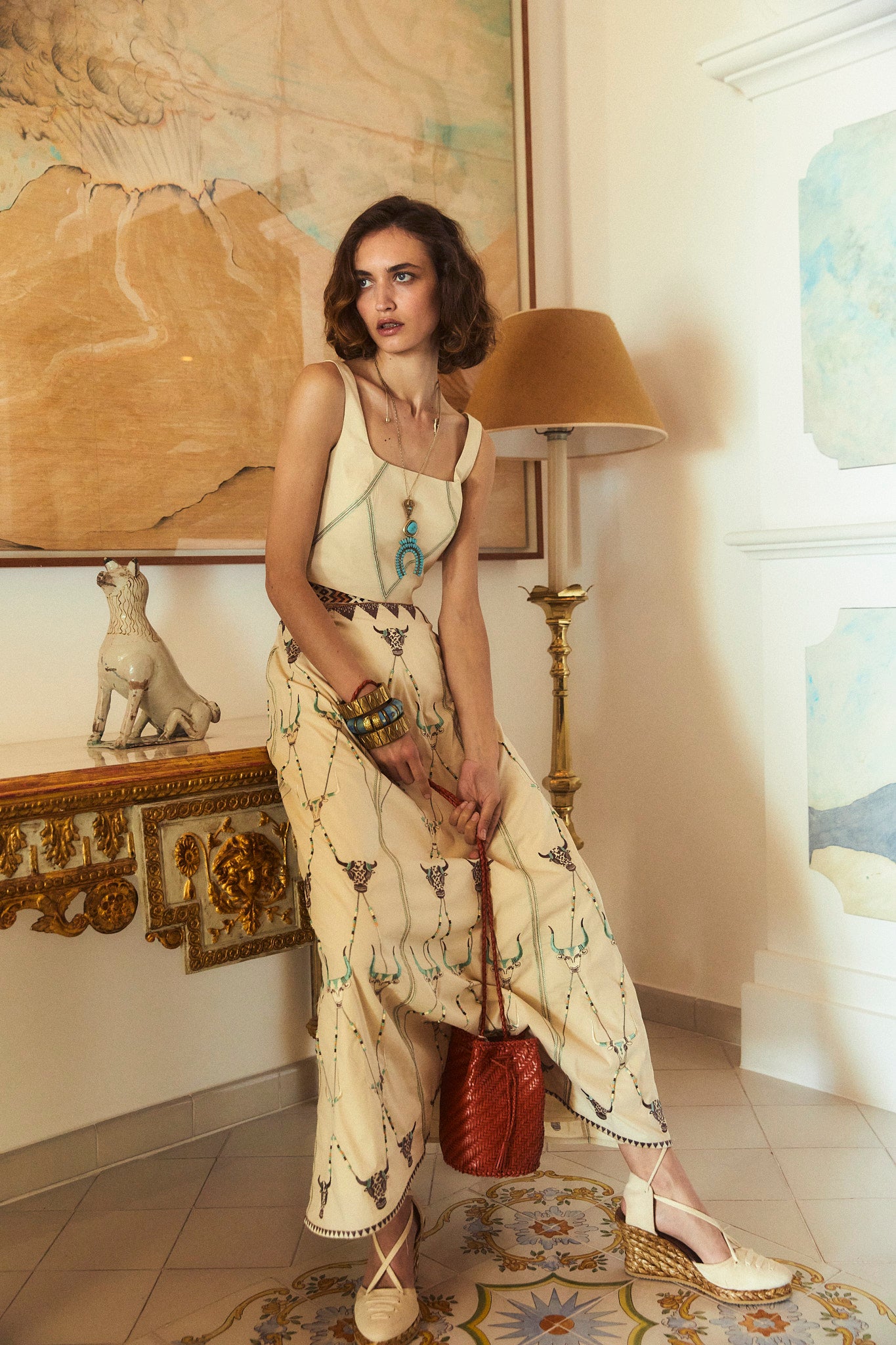 Cindarella Top with Sacred Bulls Embroidery