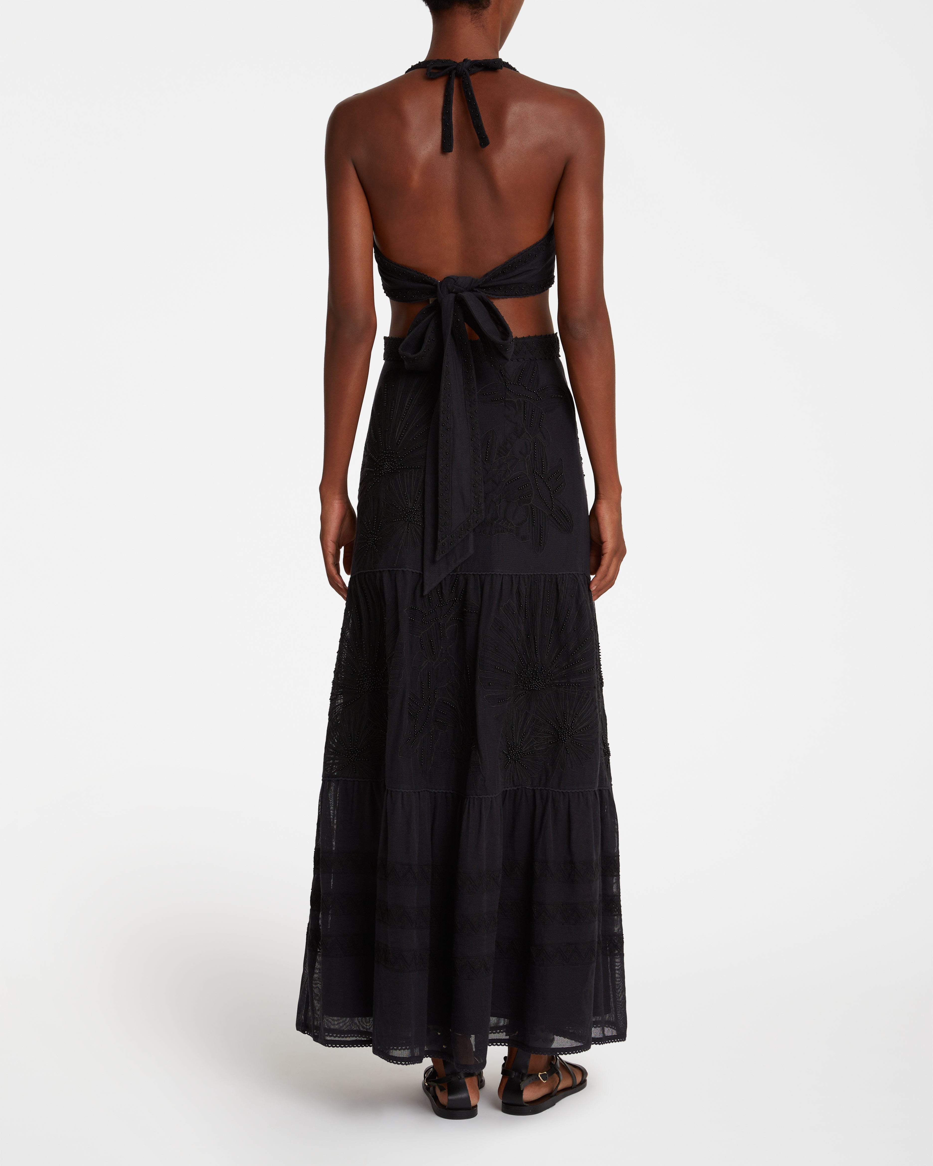 Elda Skirt With Flower Net Embroidery