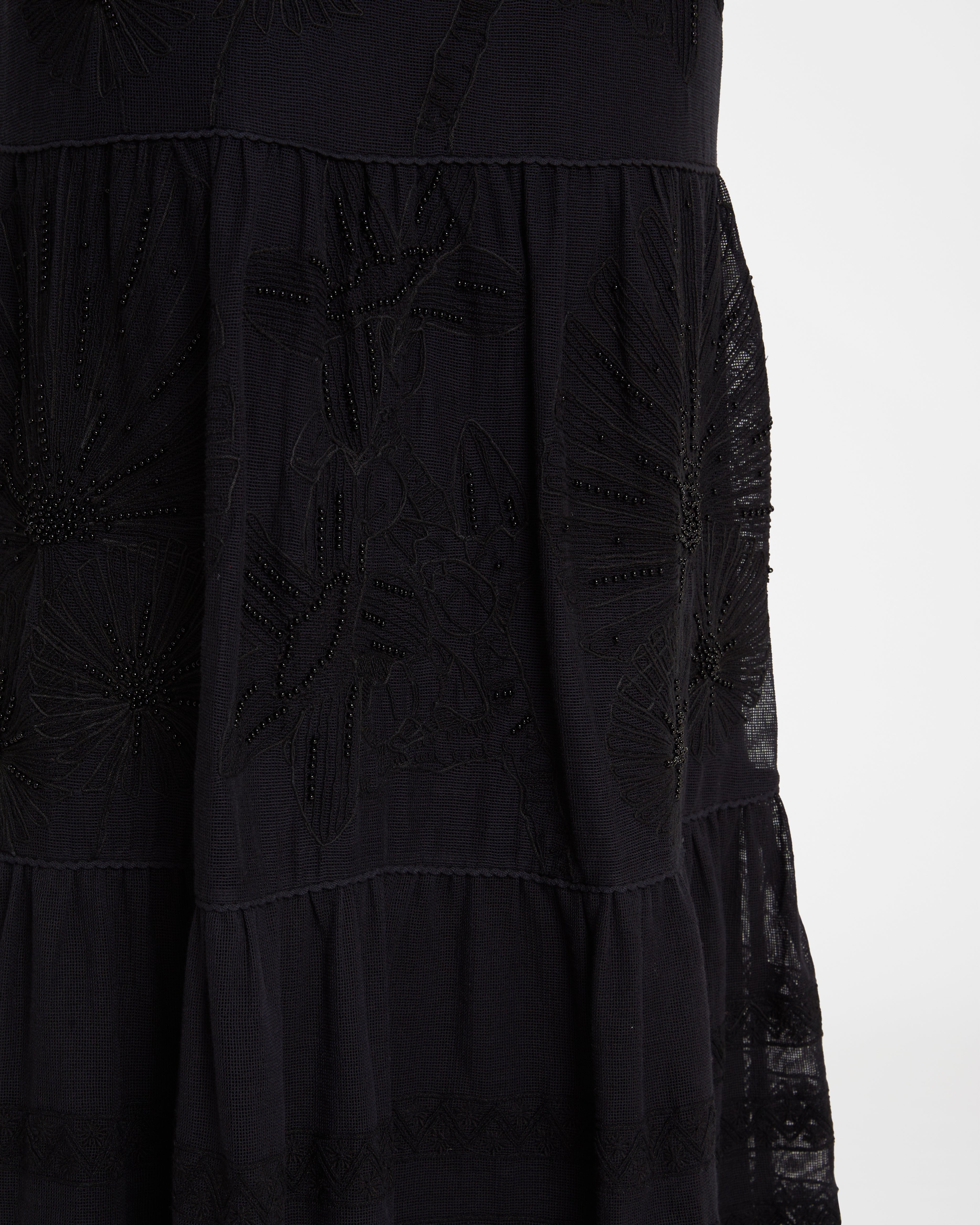 Elda Skirt With Flower Net Embroidery
