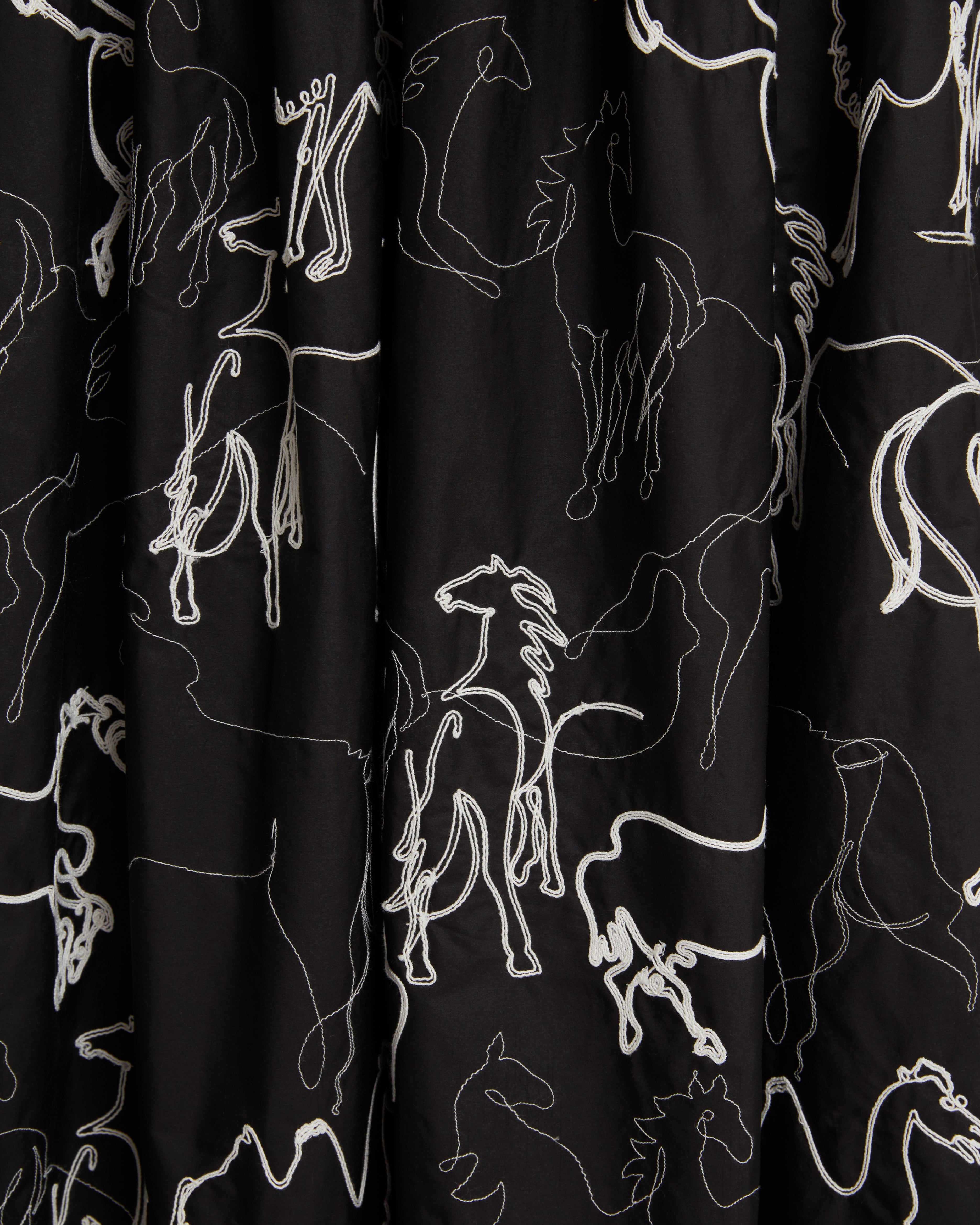 Ombretta Skirt with Wild Horse Embroidery