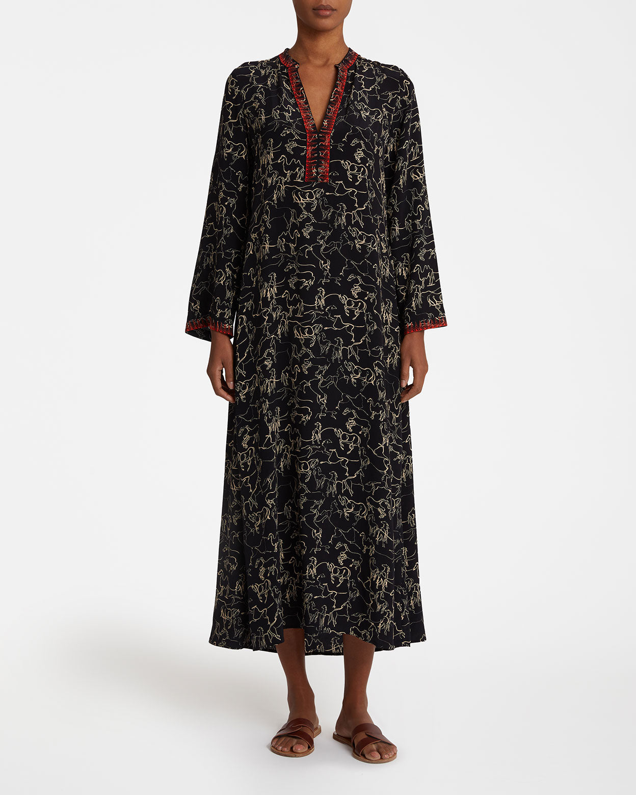 Jenna Caftan in Wild Horse Print