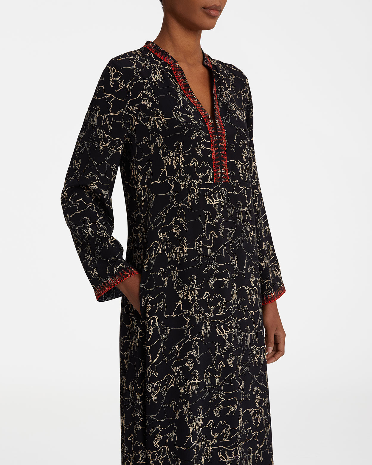 Jenna Caftan in Wild Horse Print