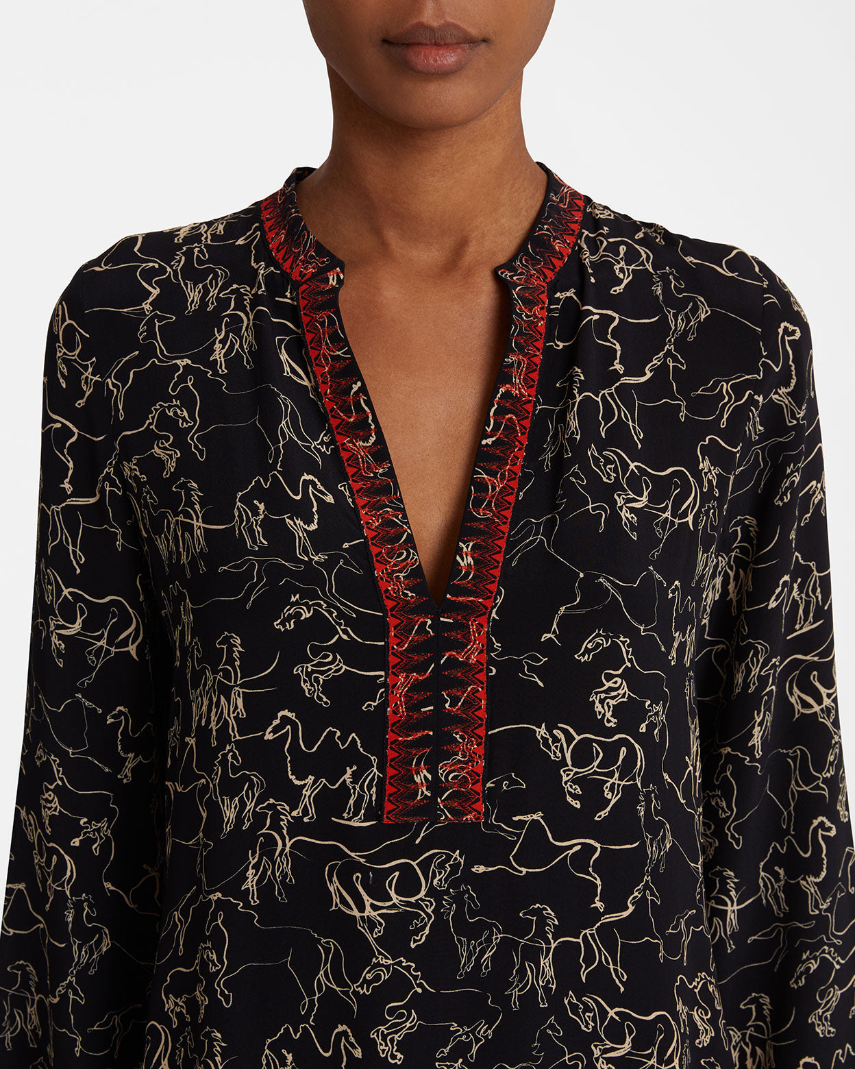 Jenna Caftan in Wild Horse Print