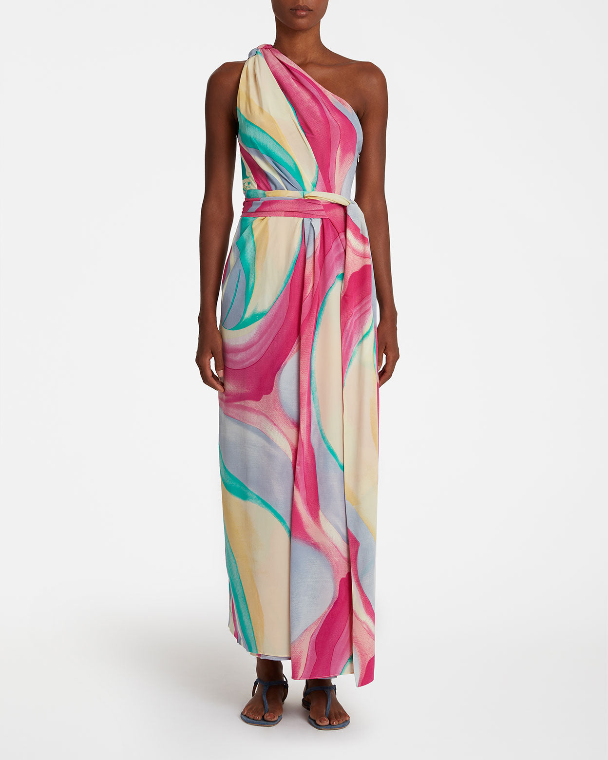 Augusta Dress in Orchidea Silk