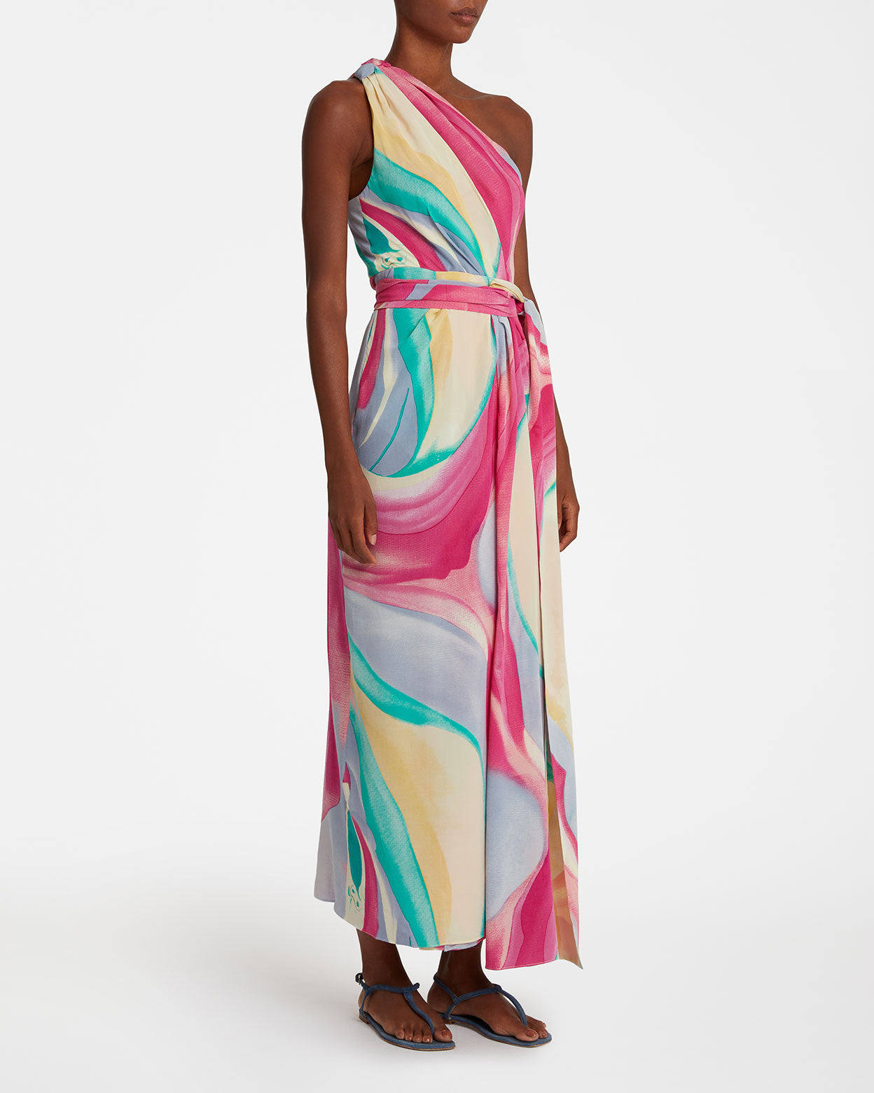 Augusta Dress in Orchidea Silk