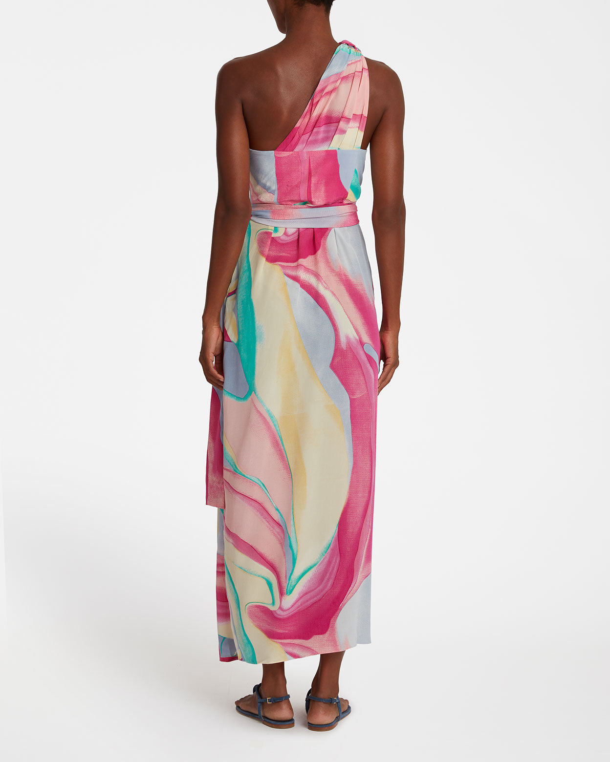 Augusta Dress in Orchidea Silk