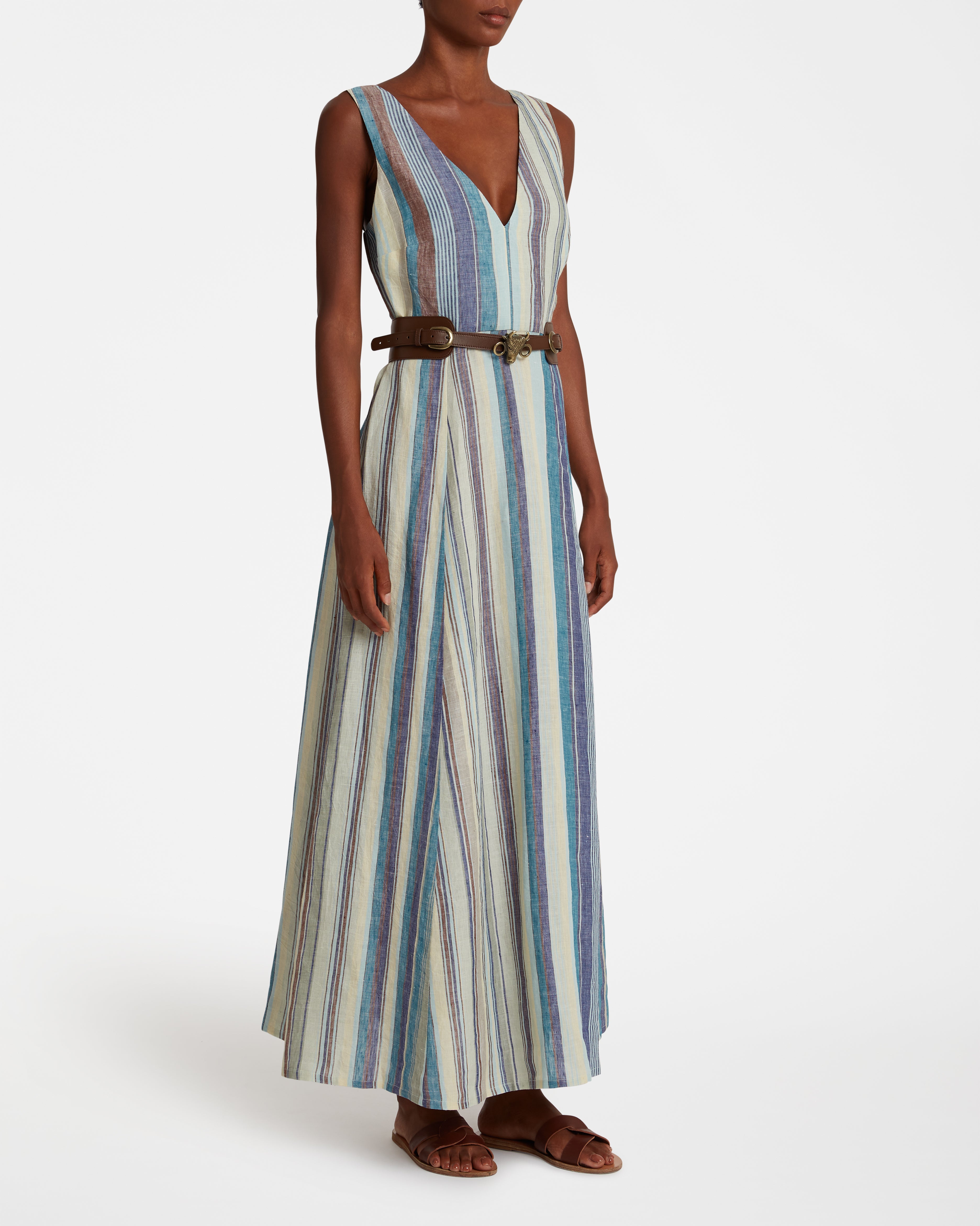 Nellie Dress In Rainbow Stripes