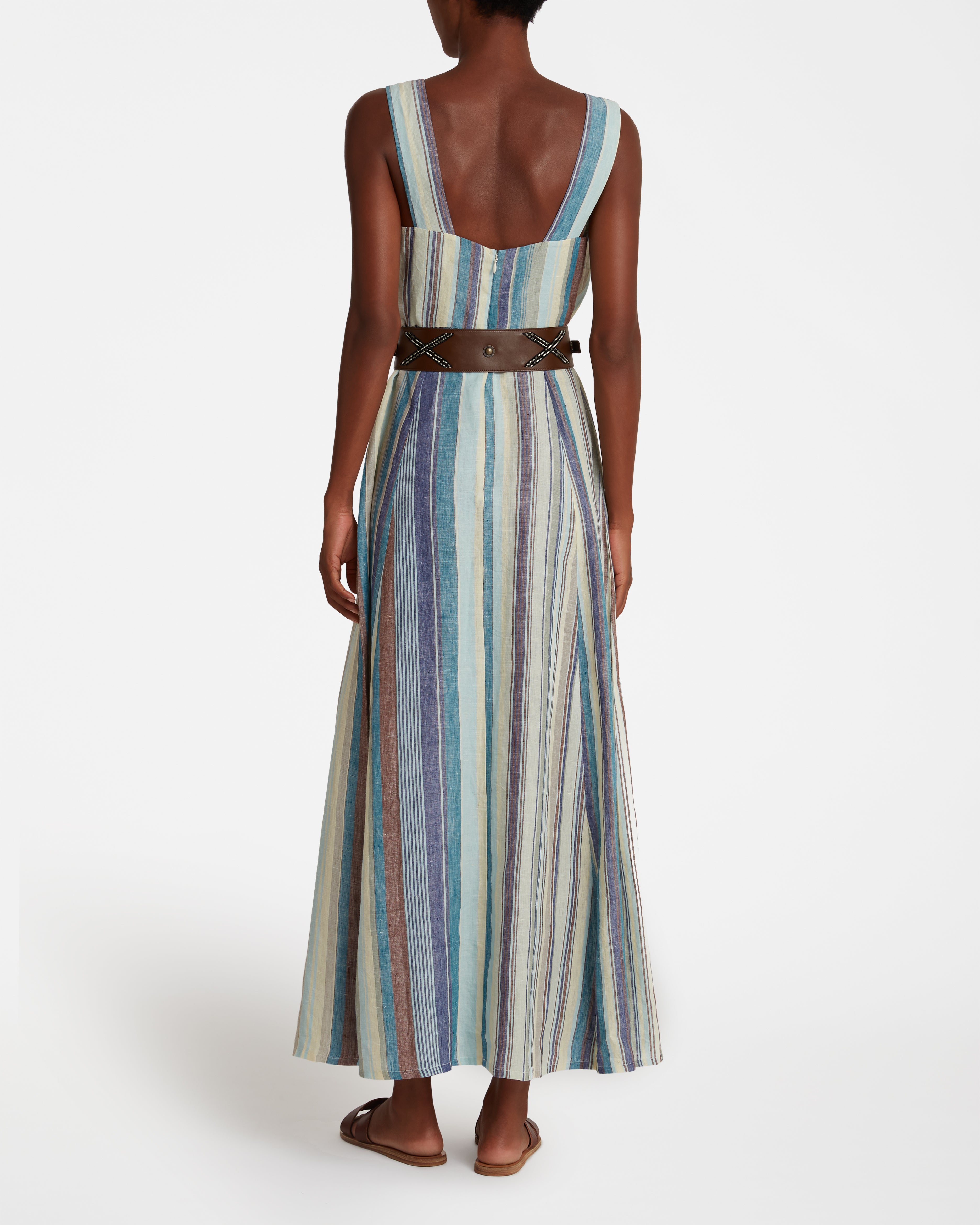 Nellie Dress In Rainbow Stripes
