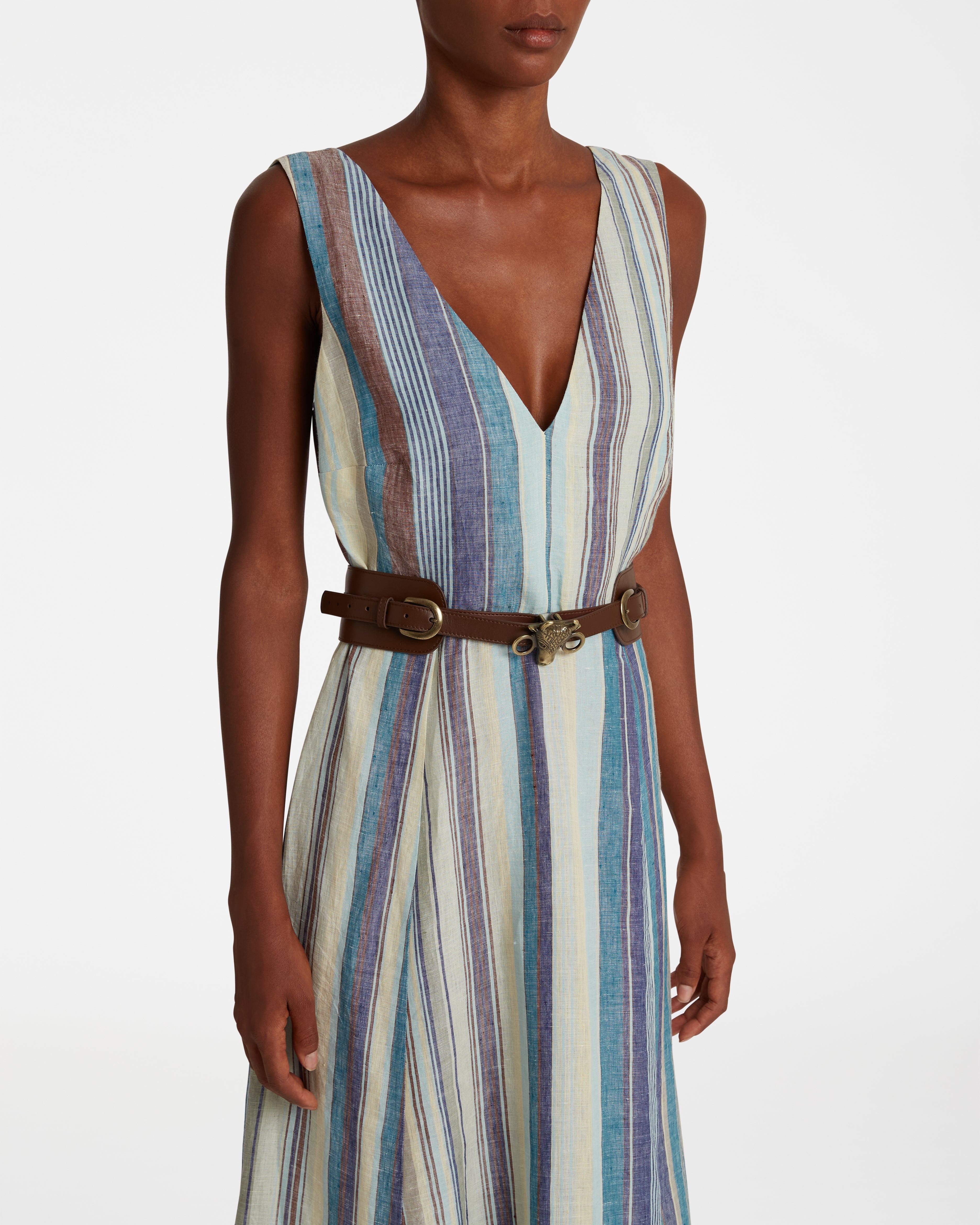Nellie Dress In Rainbow Stripes