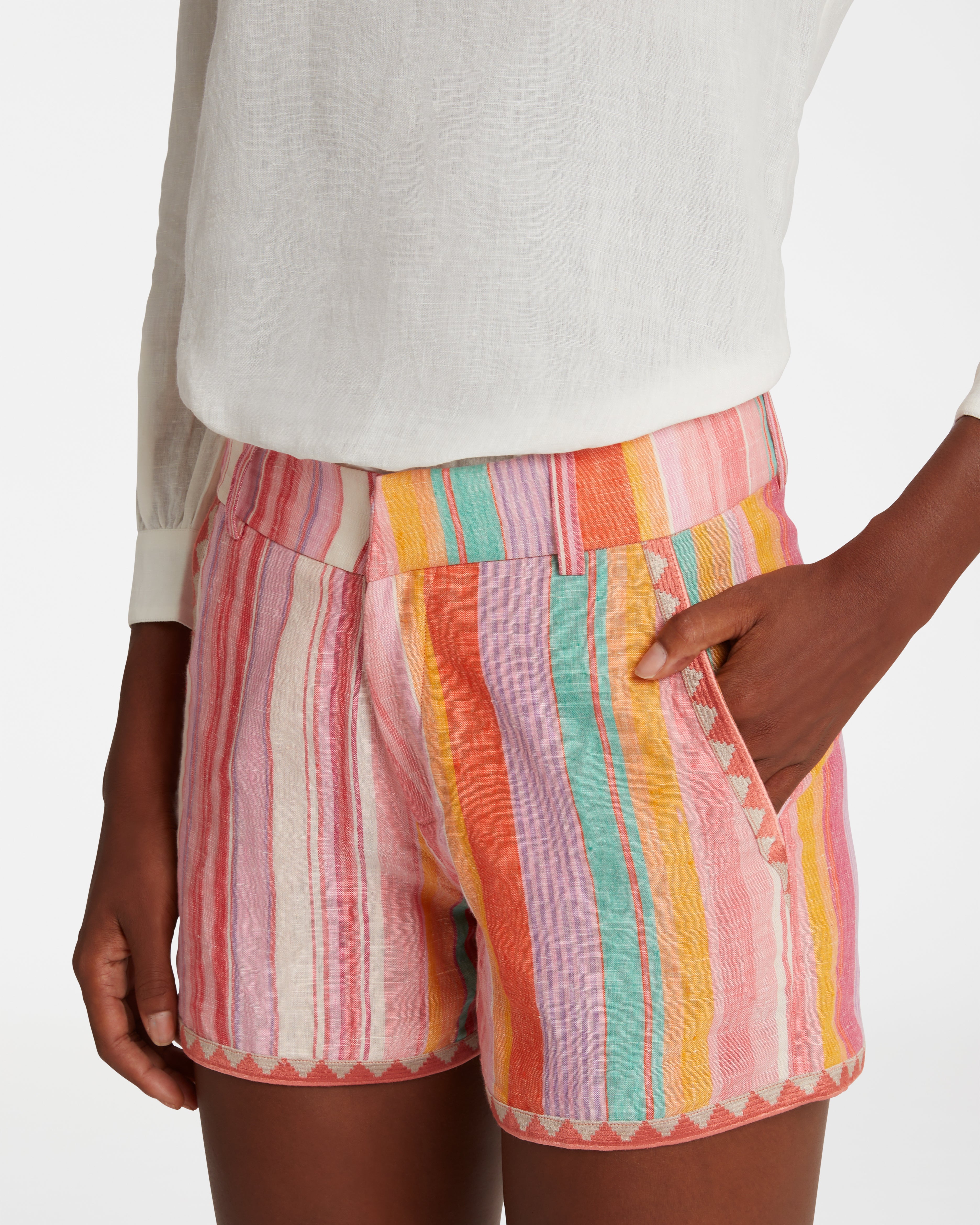 Rainbow Stripes Shorts
