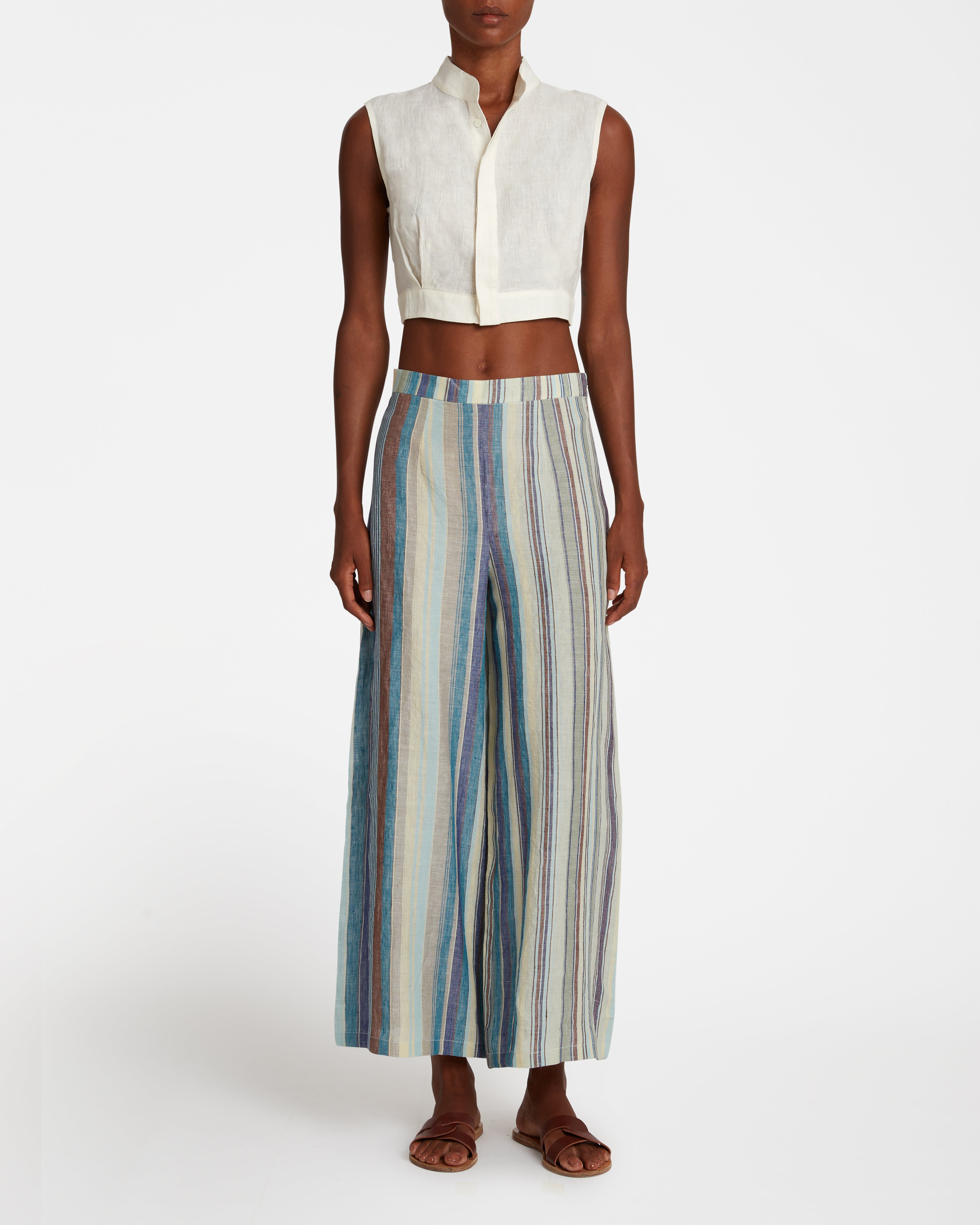 Natalie Trousers In Rainbow Stripes