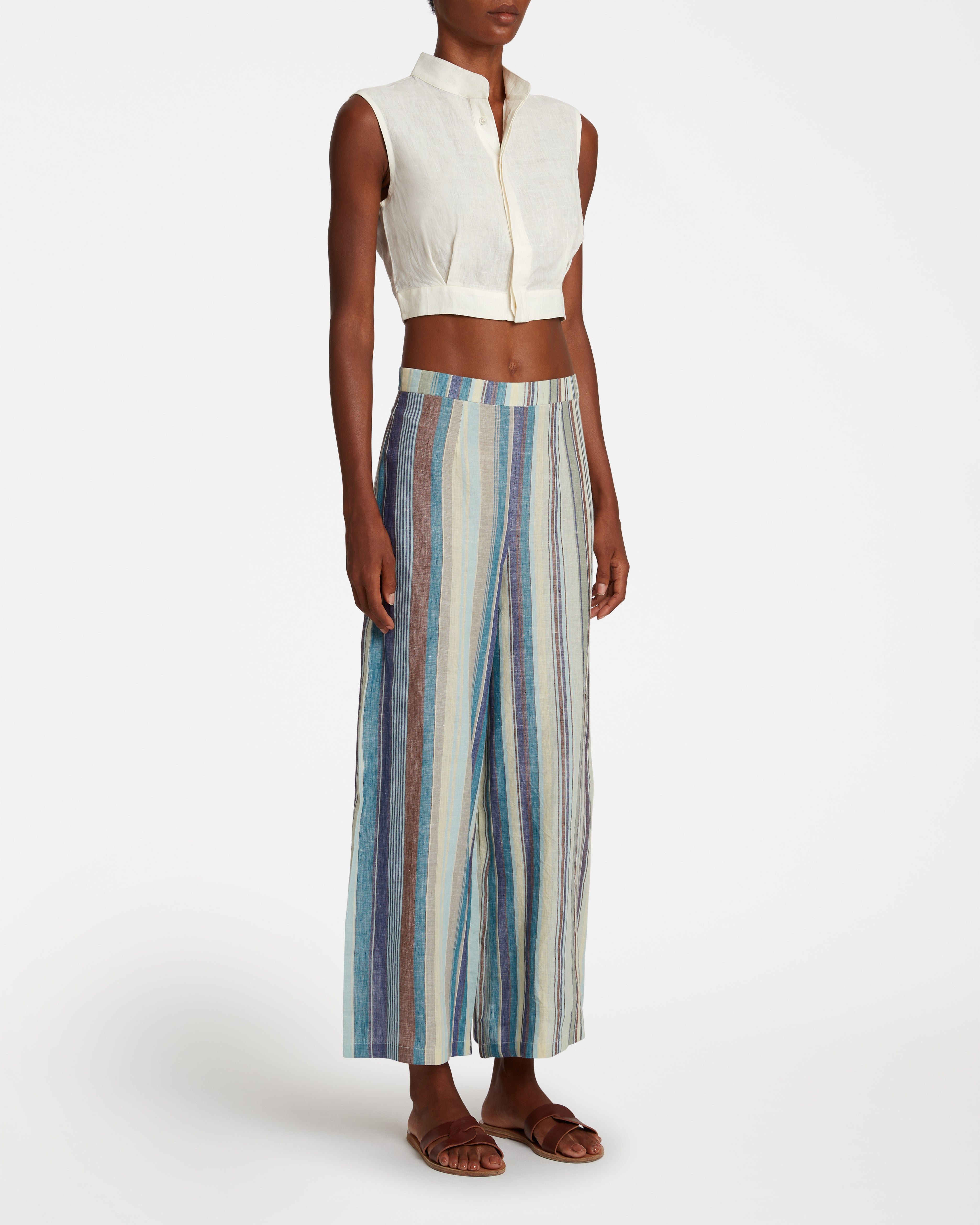 Natalie Trousers In Rainbow Stripes