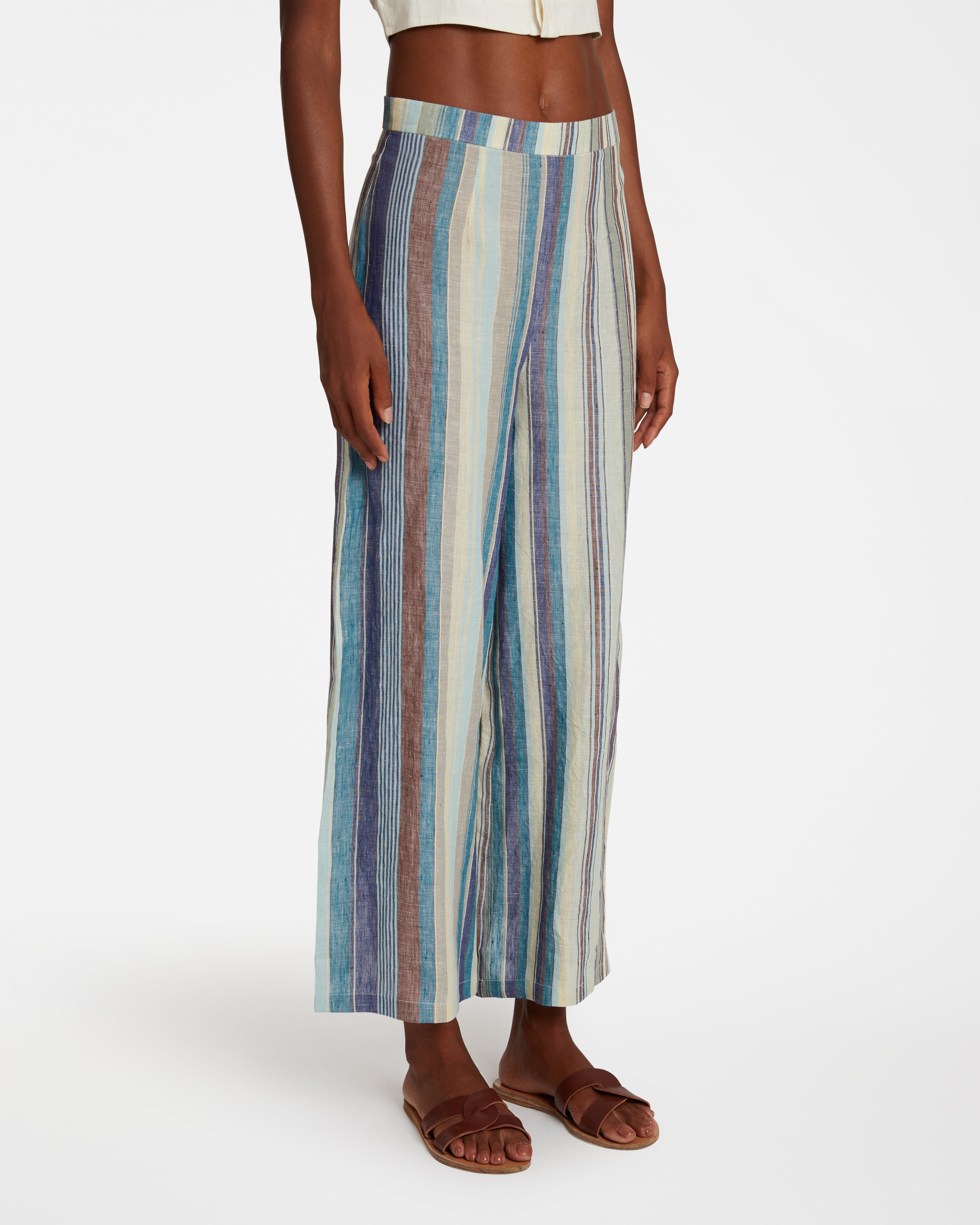 Natalie Trousers In Rainbow Stripes