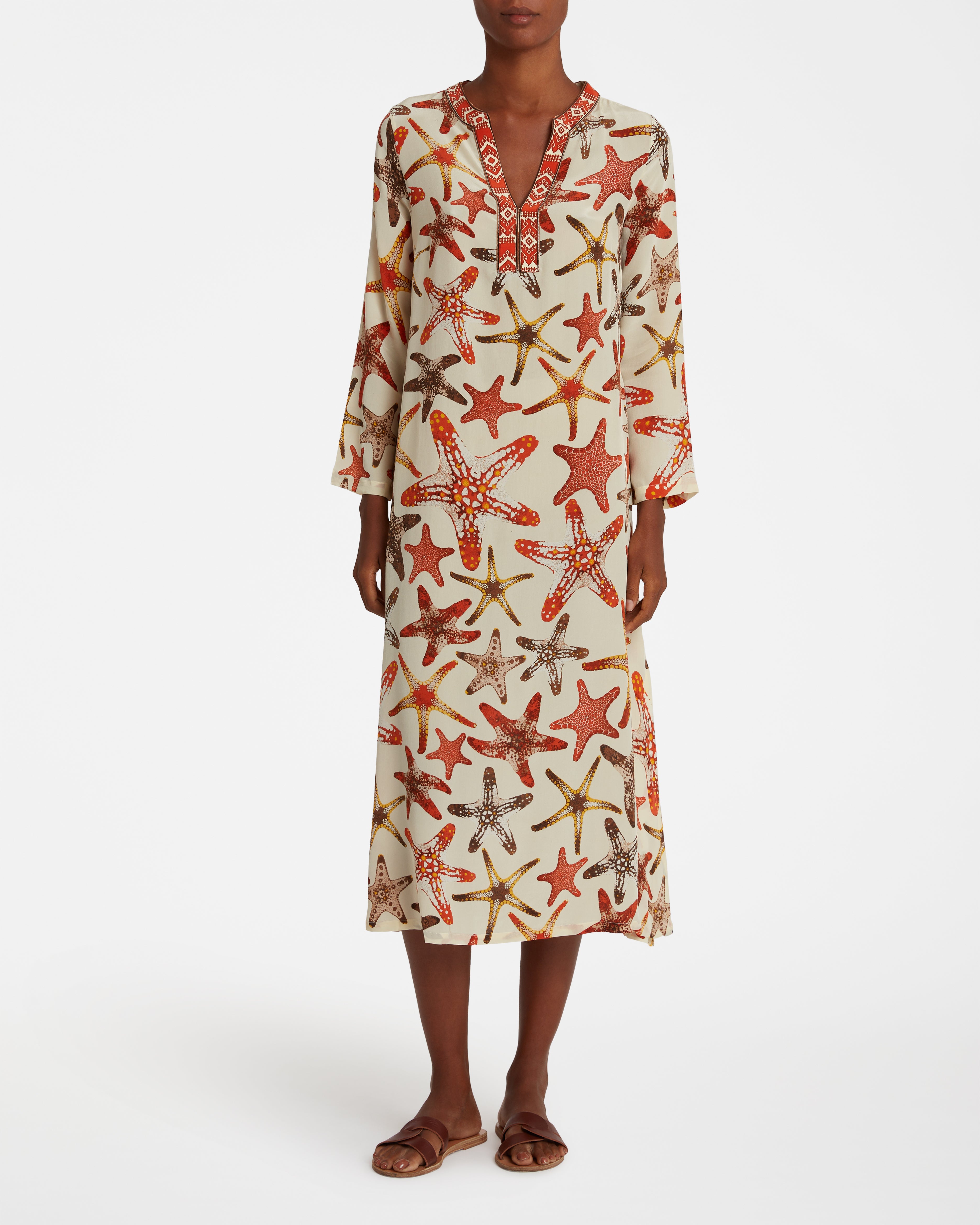 Mintha Caftan In Starfish Print