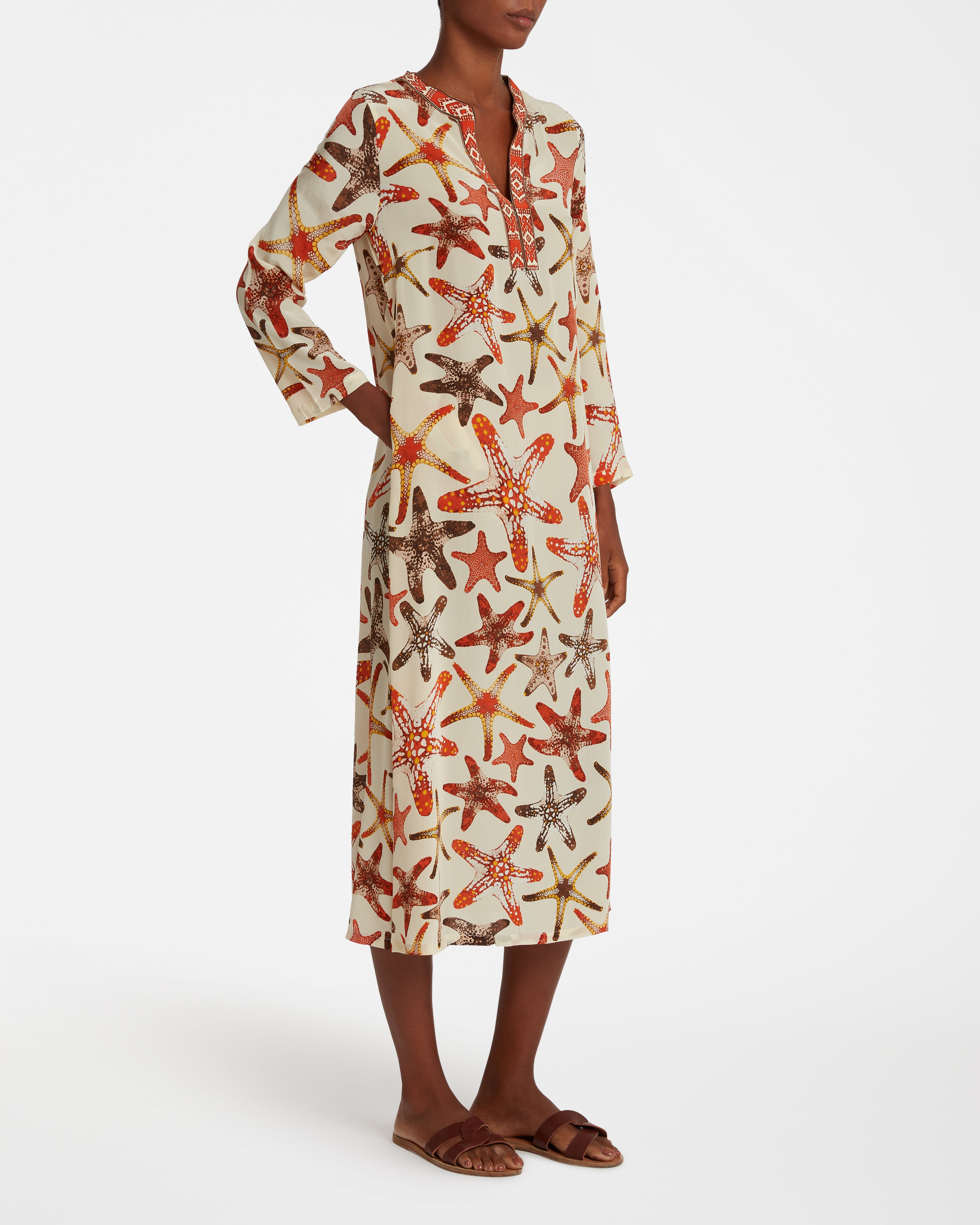 Mintha Caftan In Starfish Print