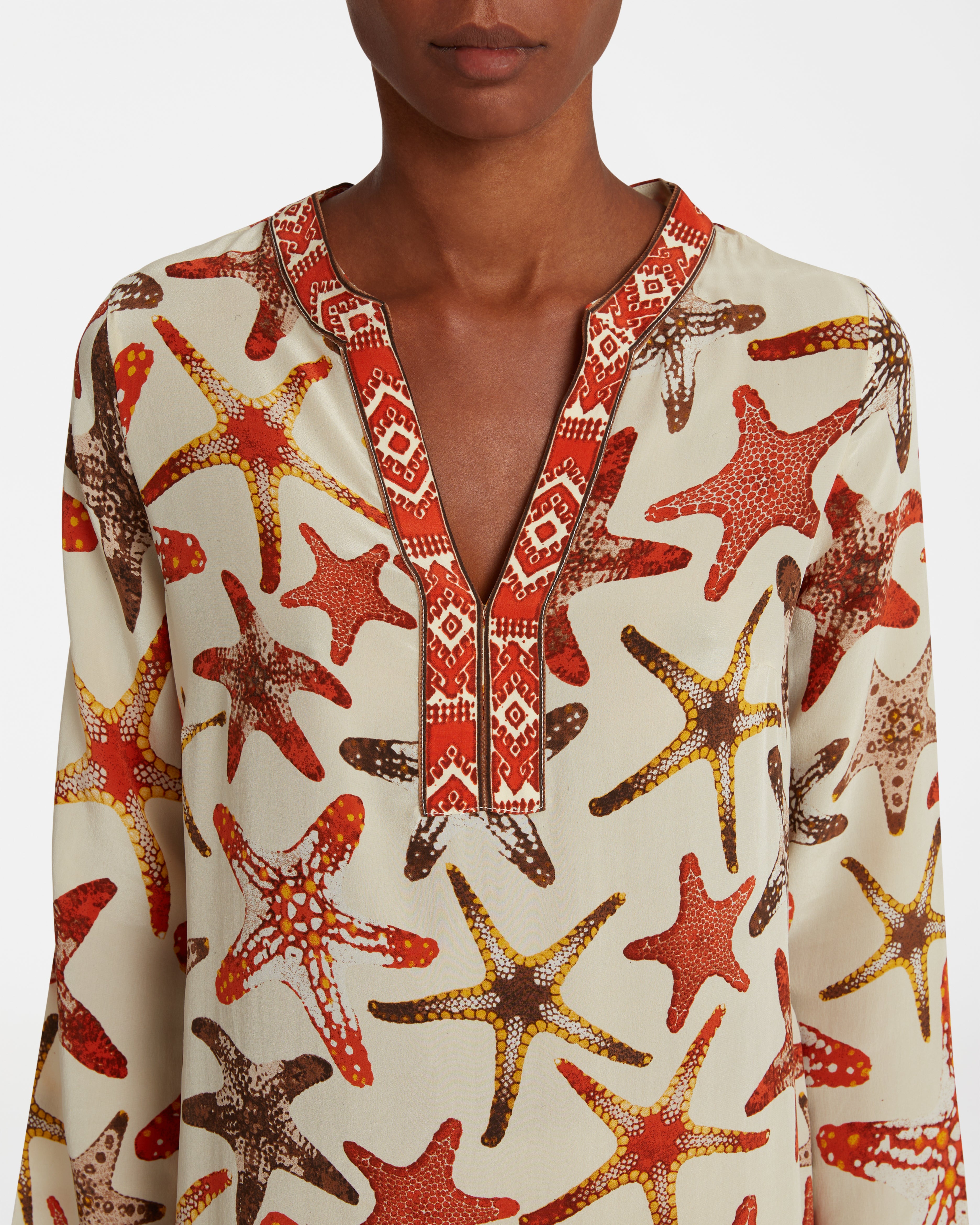 Mintha Caftan In Starfish Print