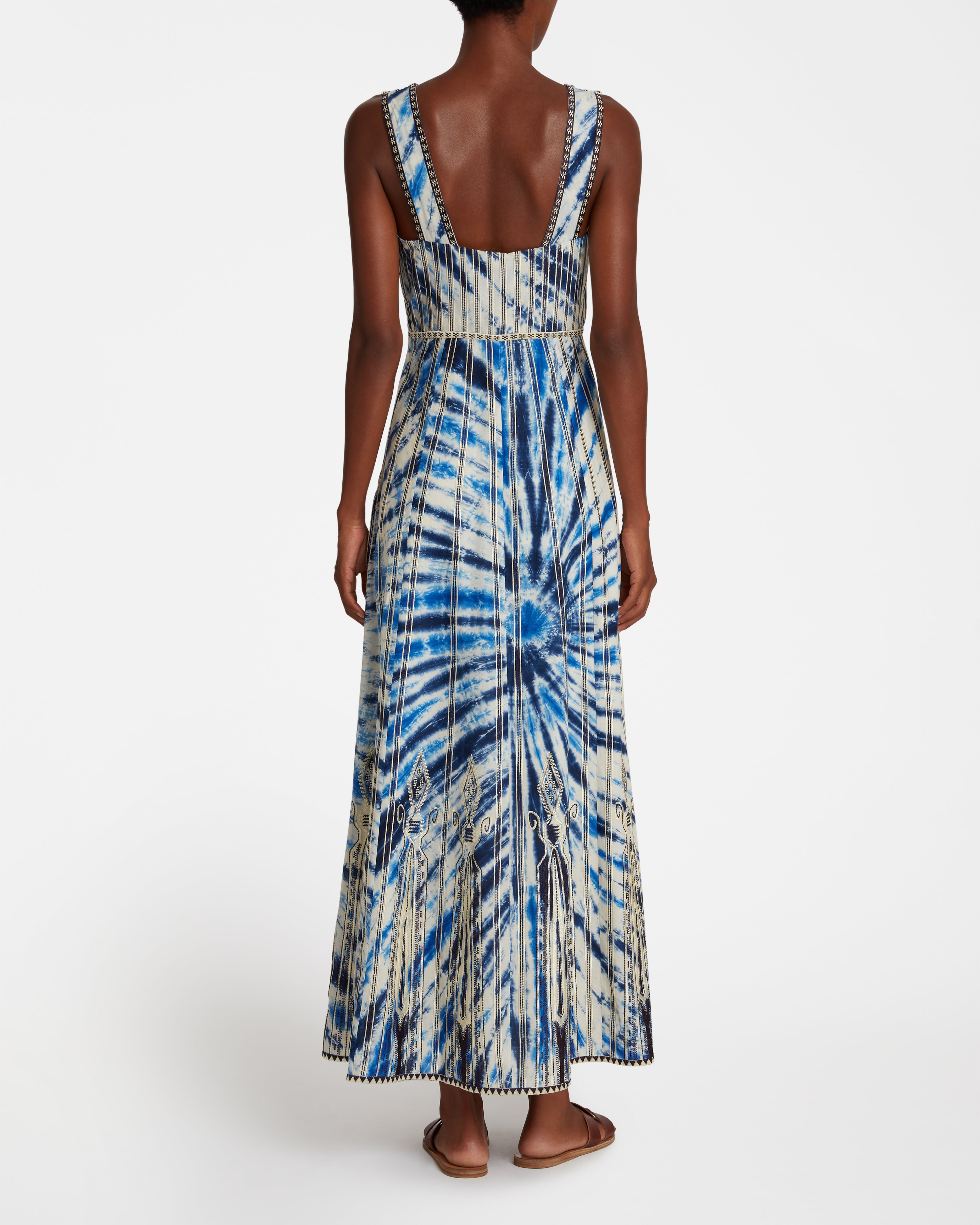 Nellie Dress With Tie Dye Embroidery