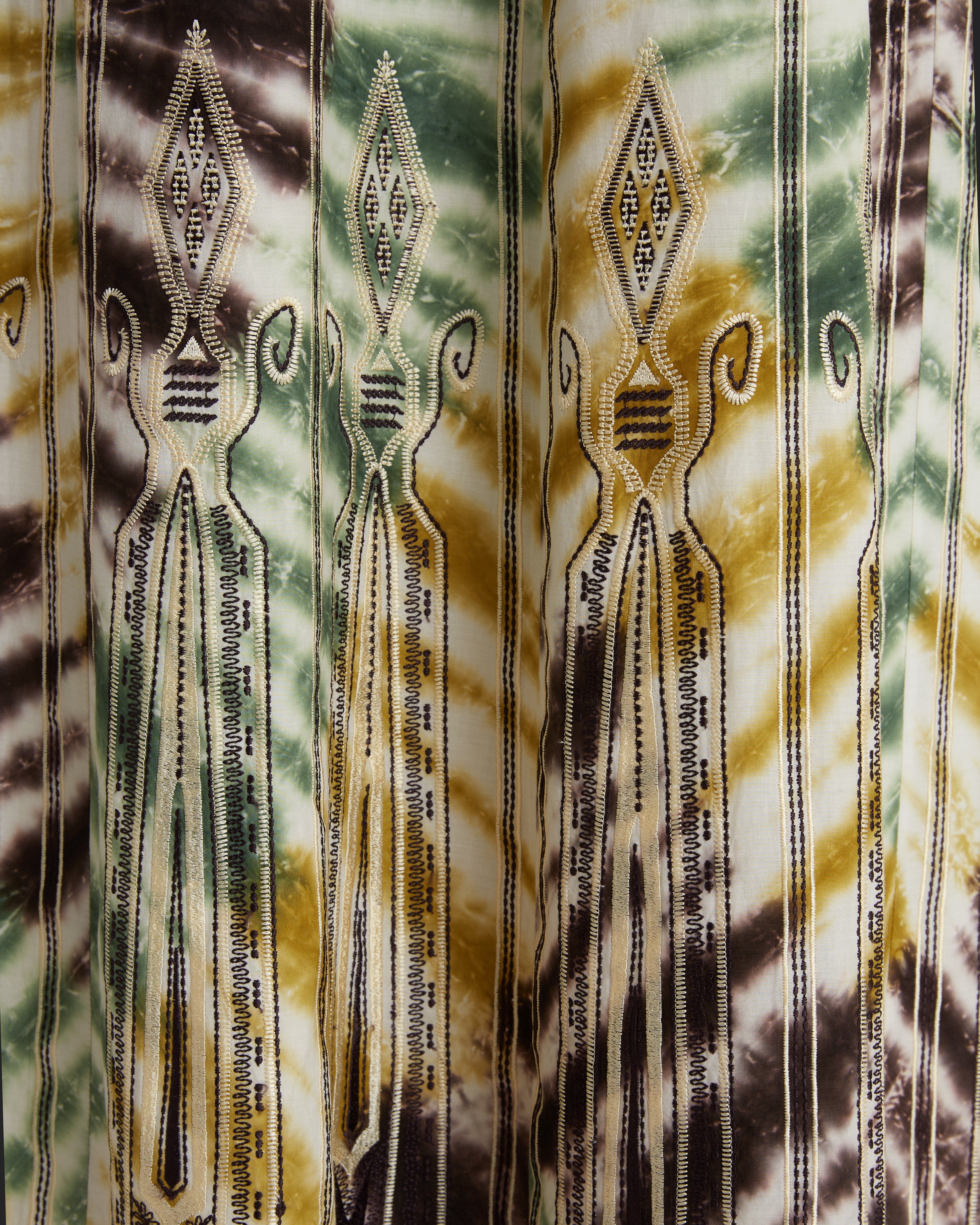 Nellie Dress With Tie Dye Embroidery