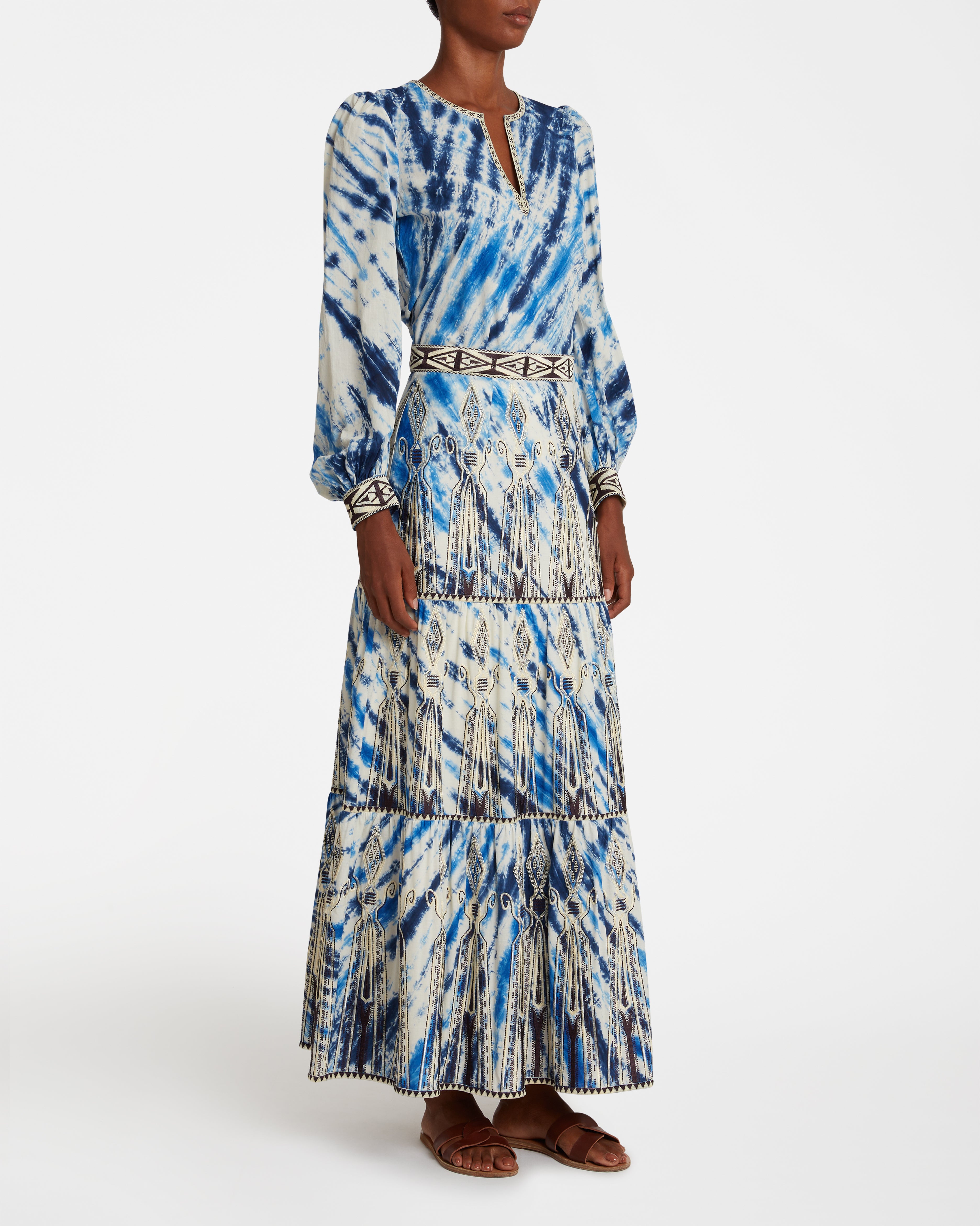 Elda Skirt With Tie Dye Embroidery