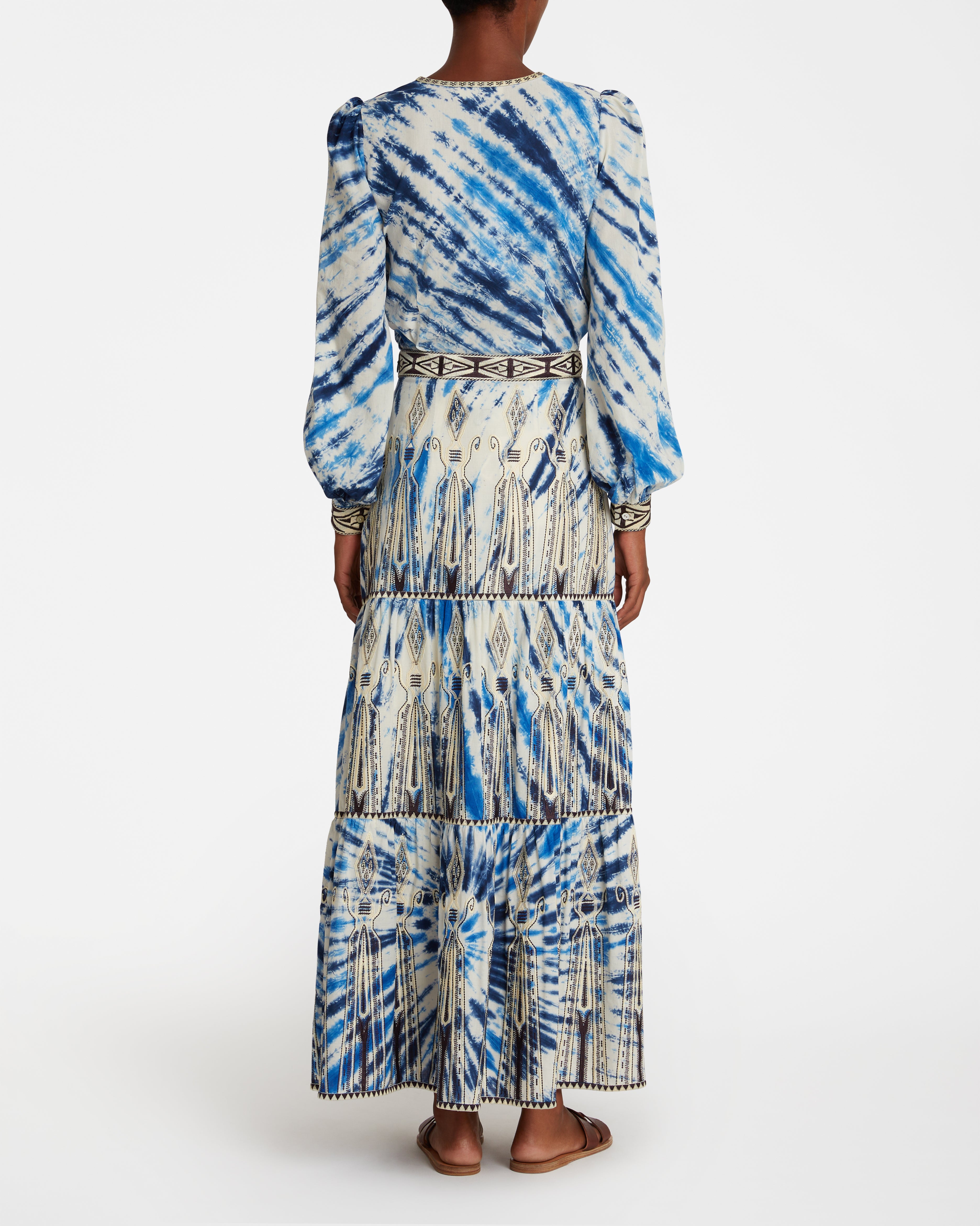 Elda Skirt With Tie Dye Embroidery