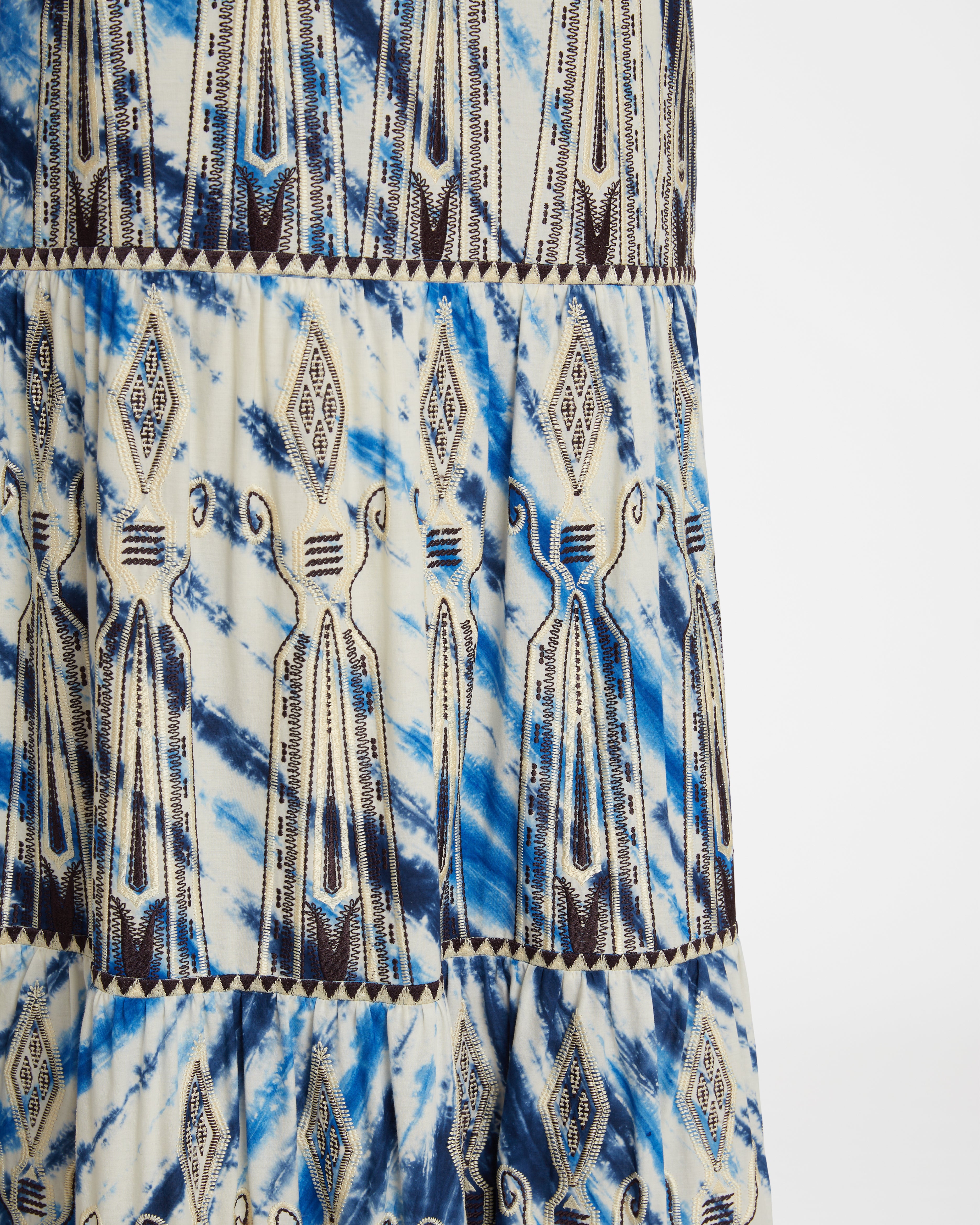 Elda Skirt With Tie Dye Embroidery