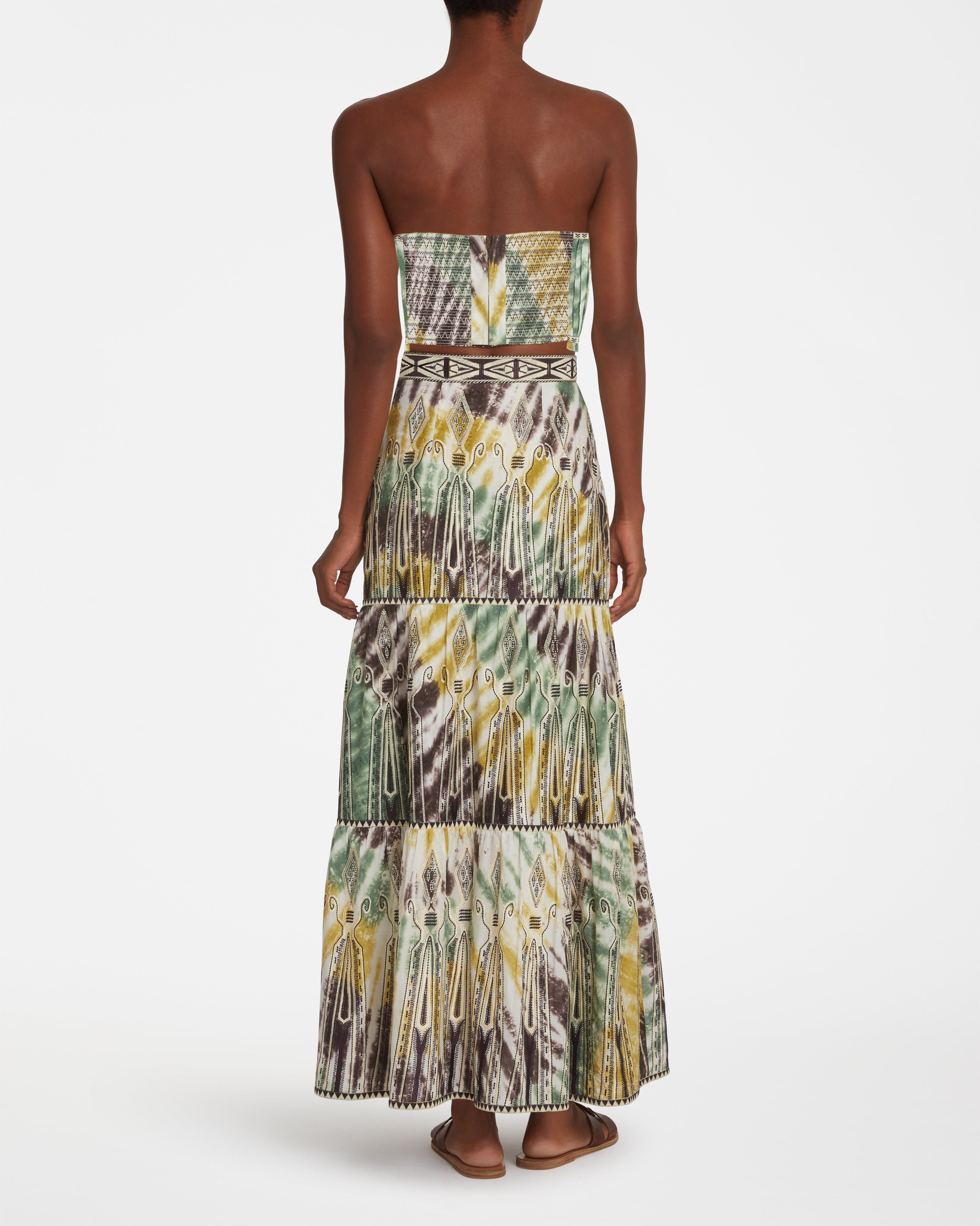 Elda Skirt With Tie Dye Embroidery