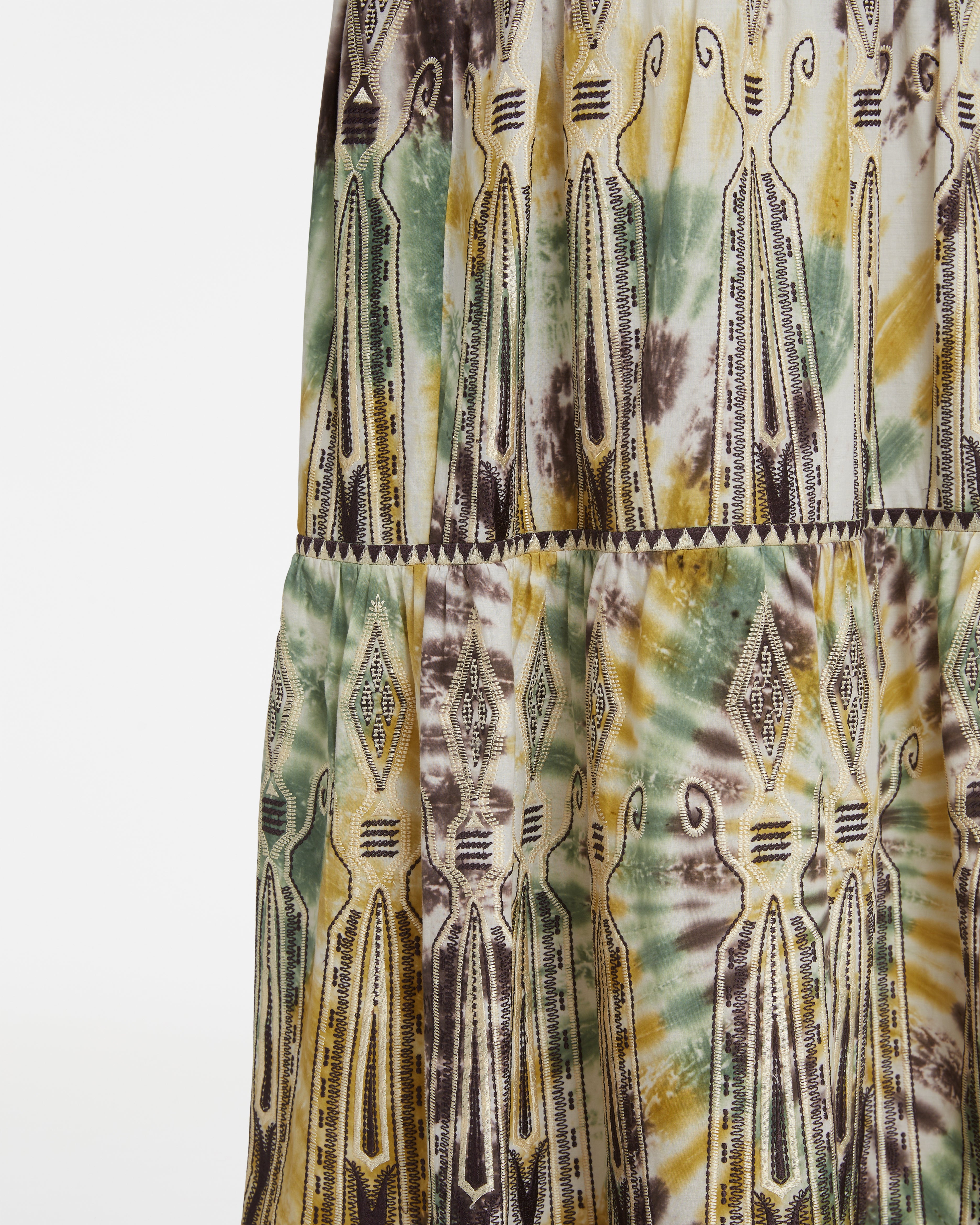 Elda Skirt With Tie Dye Embroidery