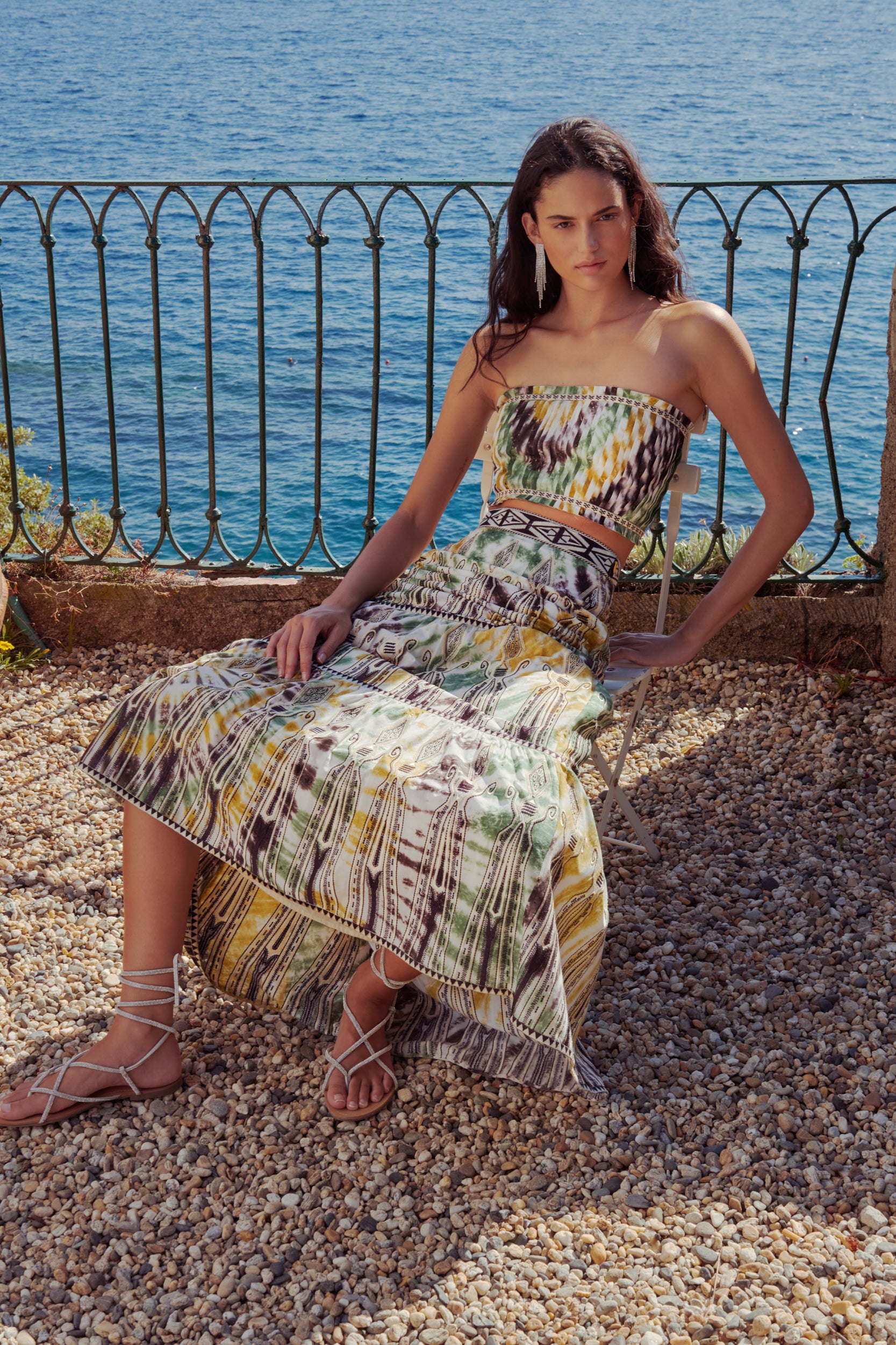 Elda Skirt With Tie Dye Embroidery