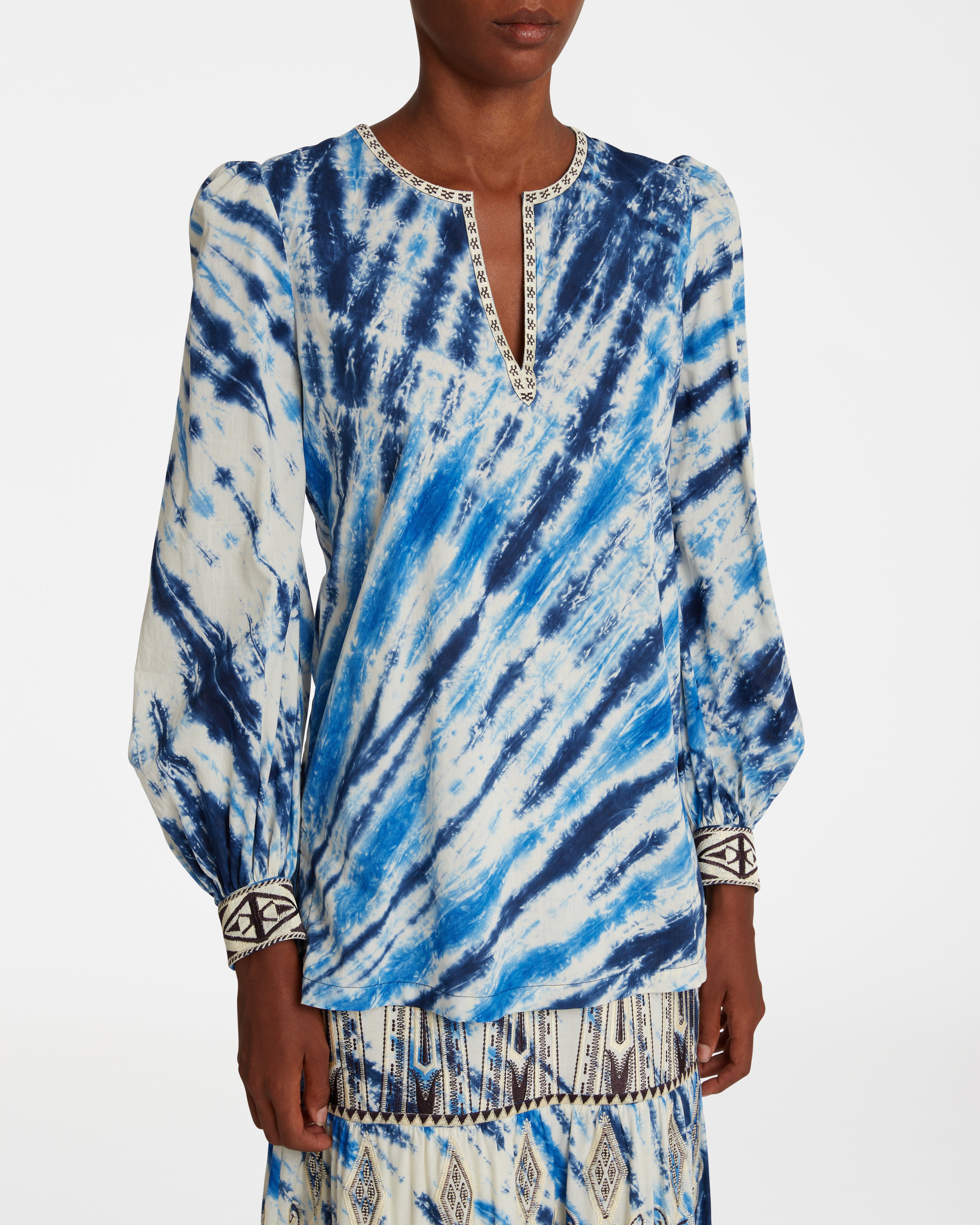 Vera Shirt With Tie Dye Embroidery