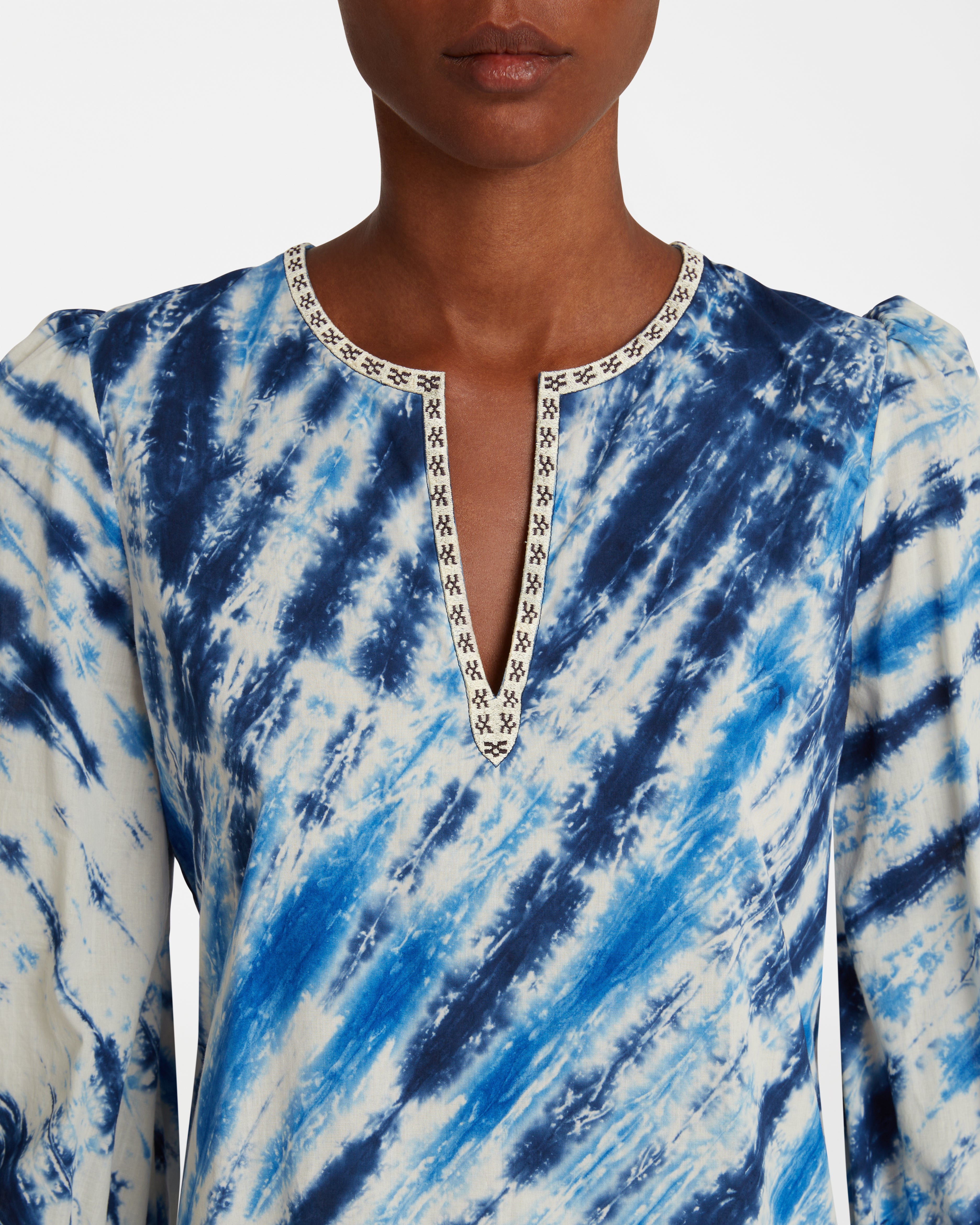 Vera Shirt With Tie Dye Embroidery