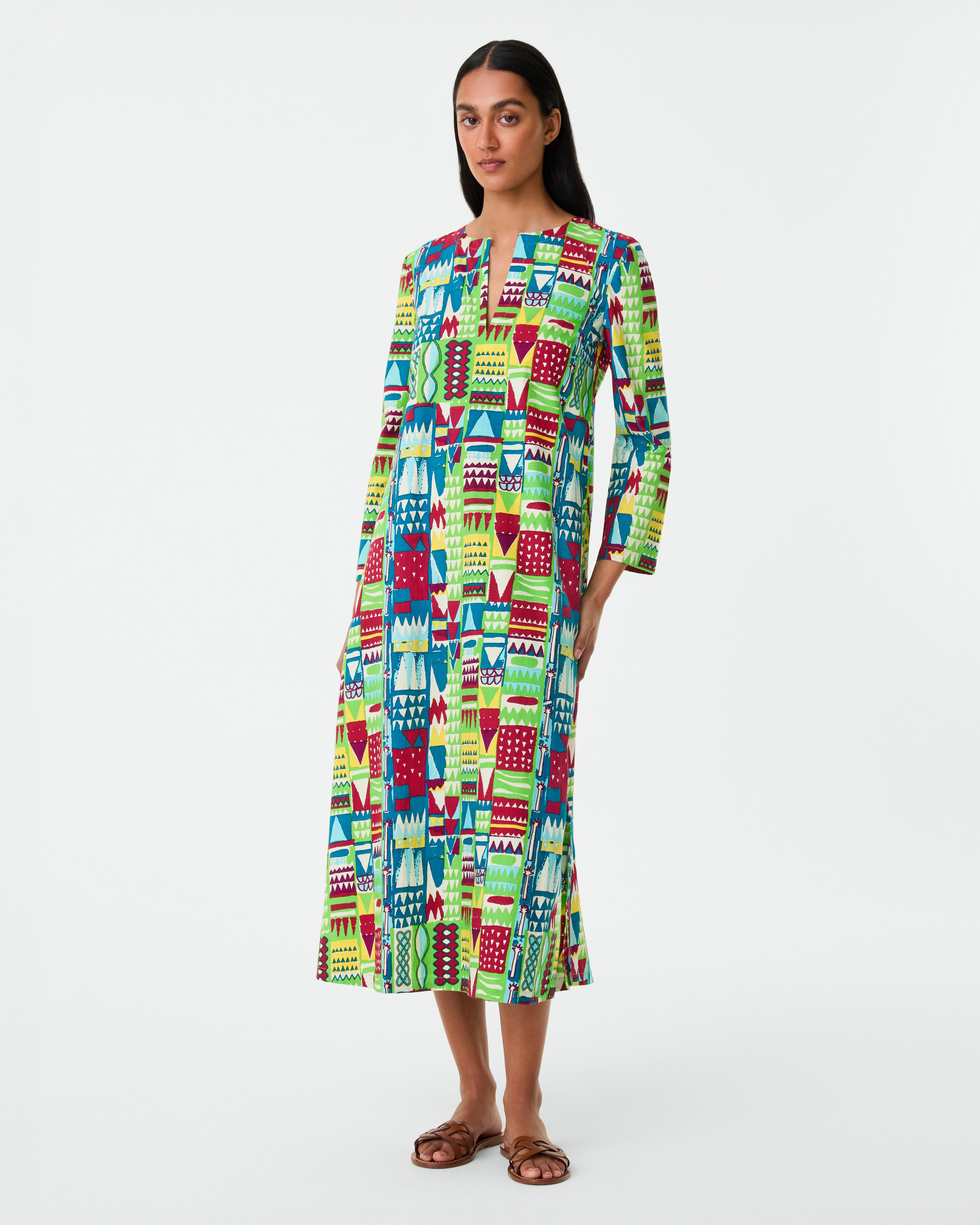 Giada Caftan in Afrika Print