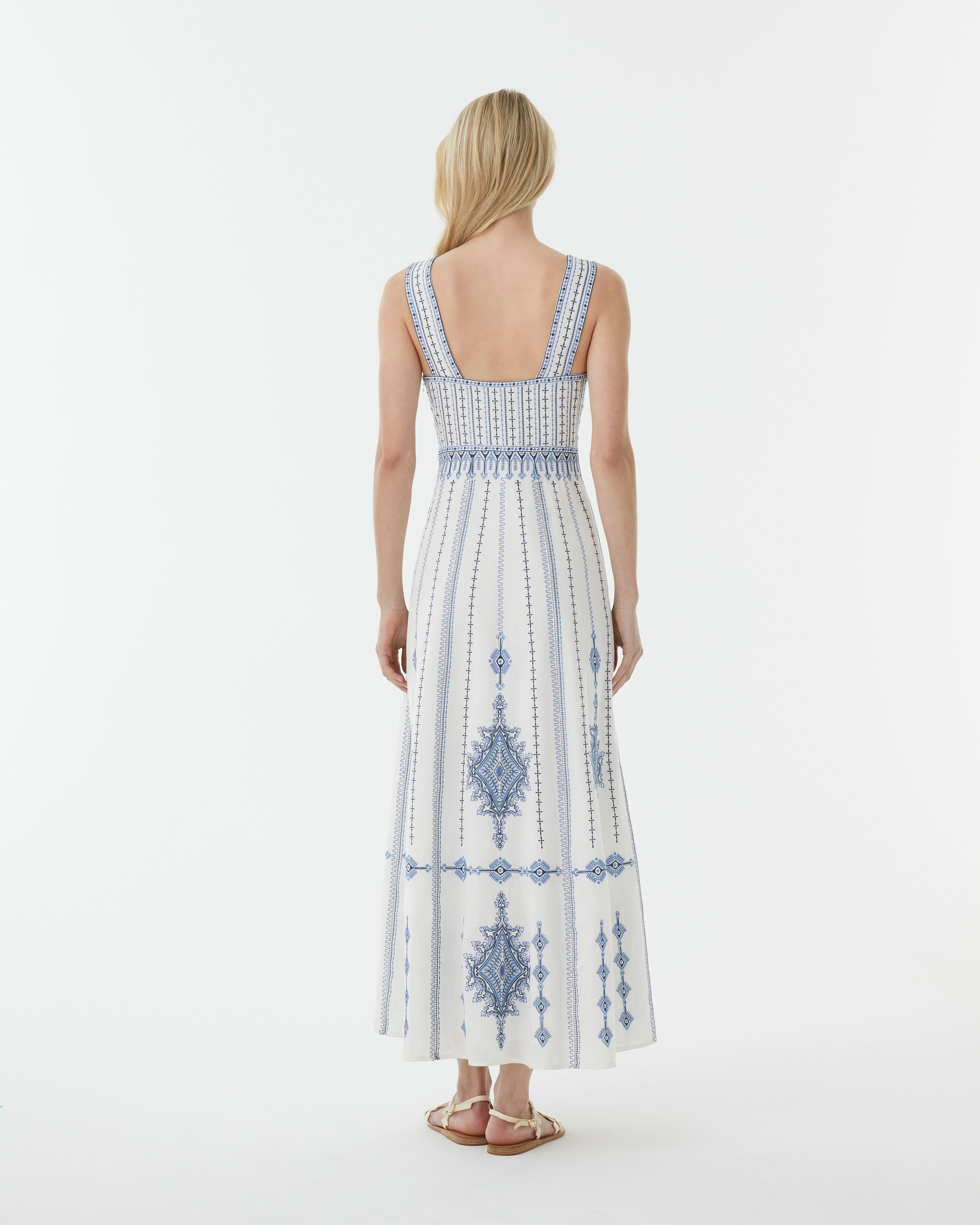 Nellie Dress With Astragal Embroidery
