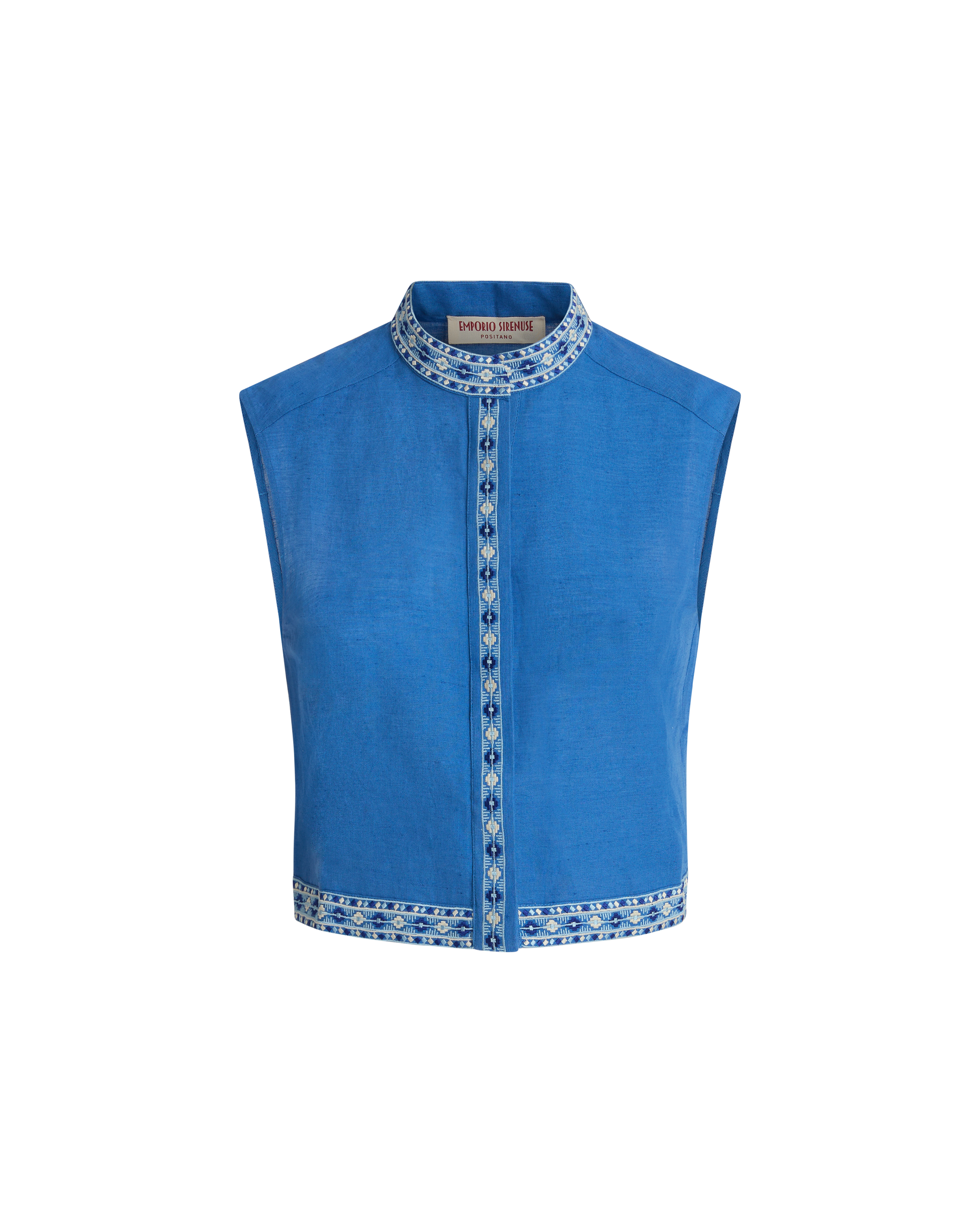 Andorra Top With Astragal Embroidery