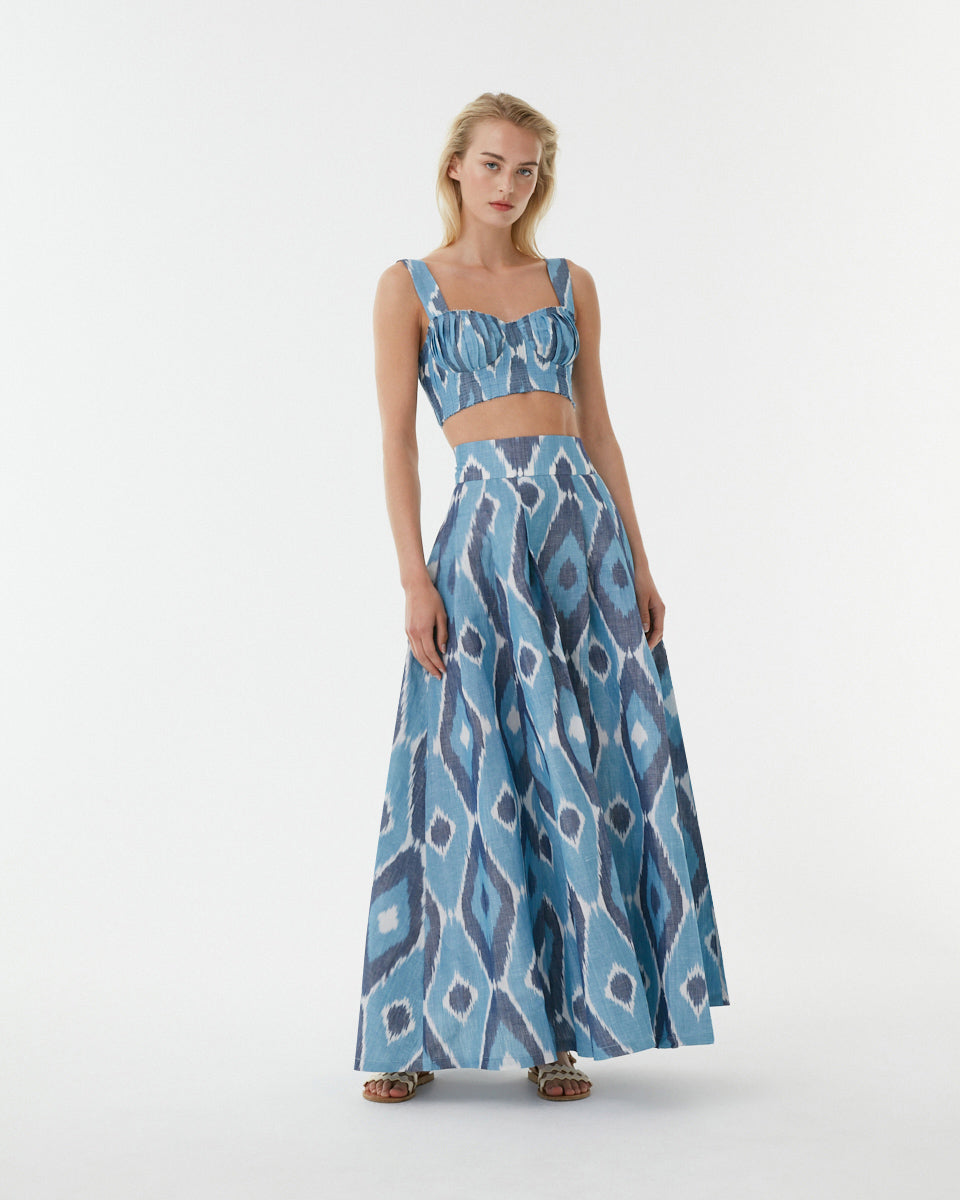 Flaminia Skirt in Diamond Ikat