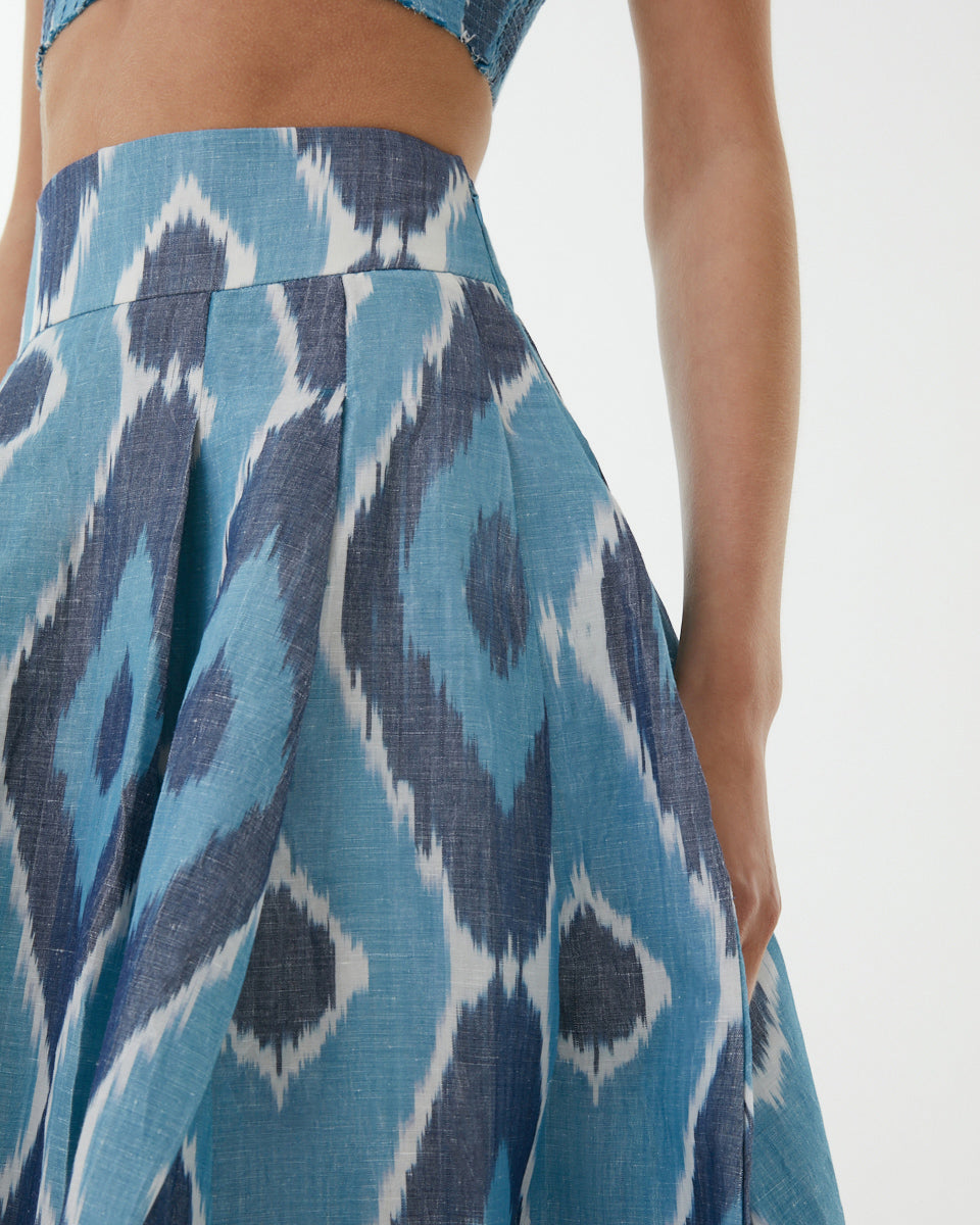 Flaminia Skirt in Diamond Ikat
